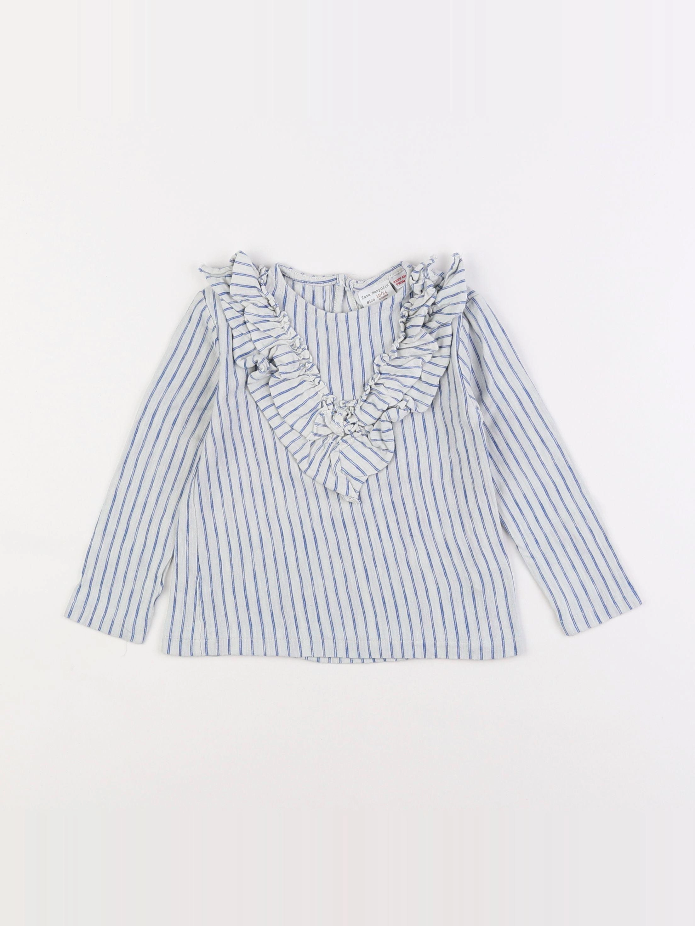 Zara - blouse bleu - 18 mois à 2 ans