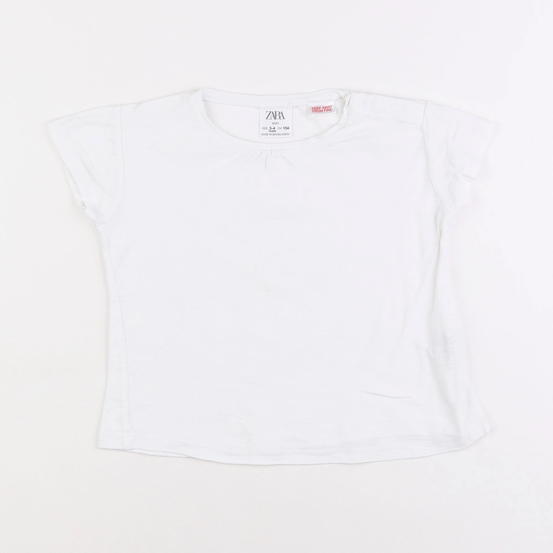 Zara - tee-shirt blanc - 3/4 ans