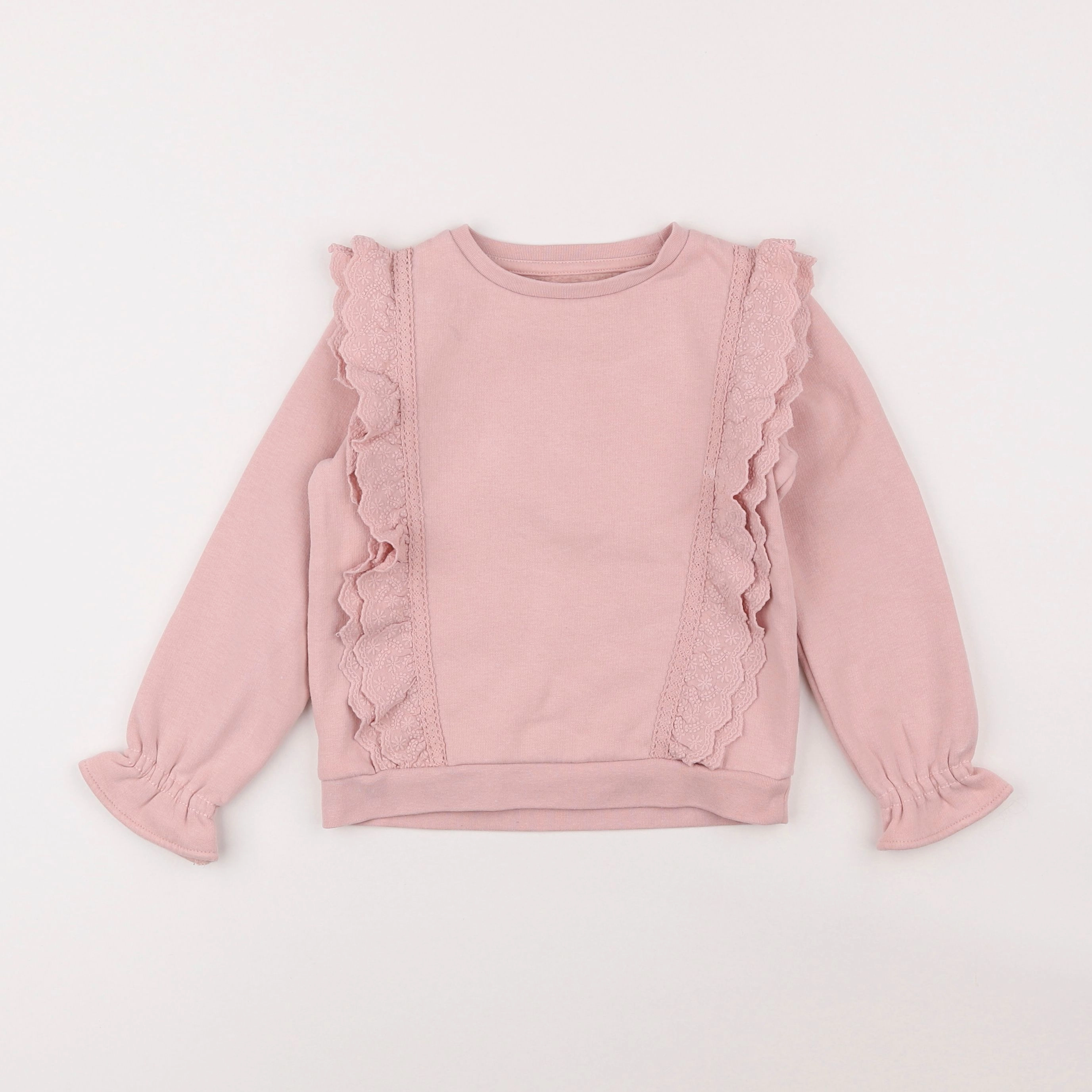 Vertbaudet - sweat rose - 4 ans