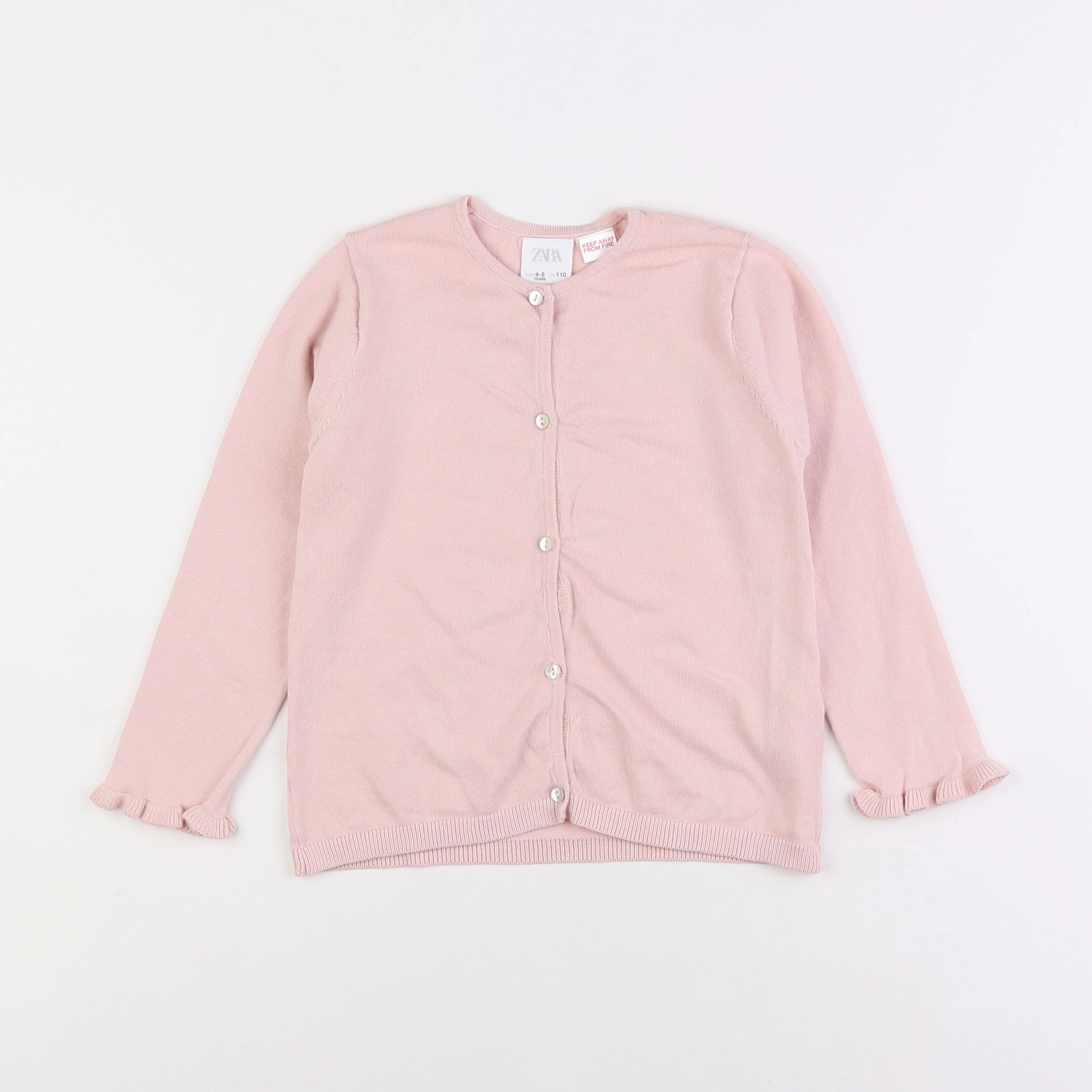 Zara - gilet rose - 4/5 ans