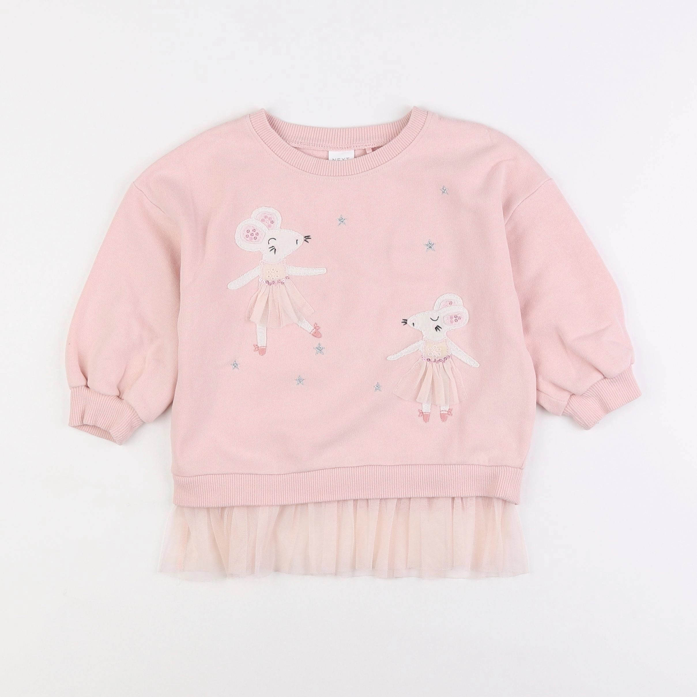 Next - sweat rose - 2/3 ans