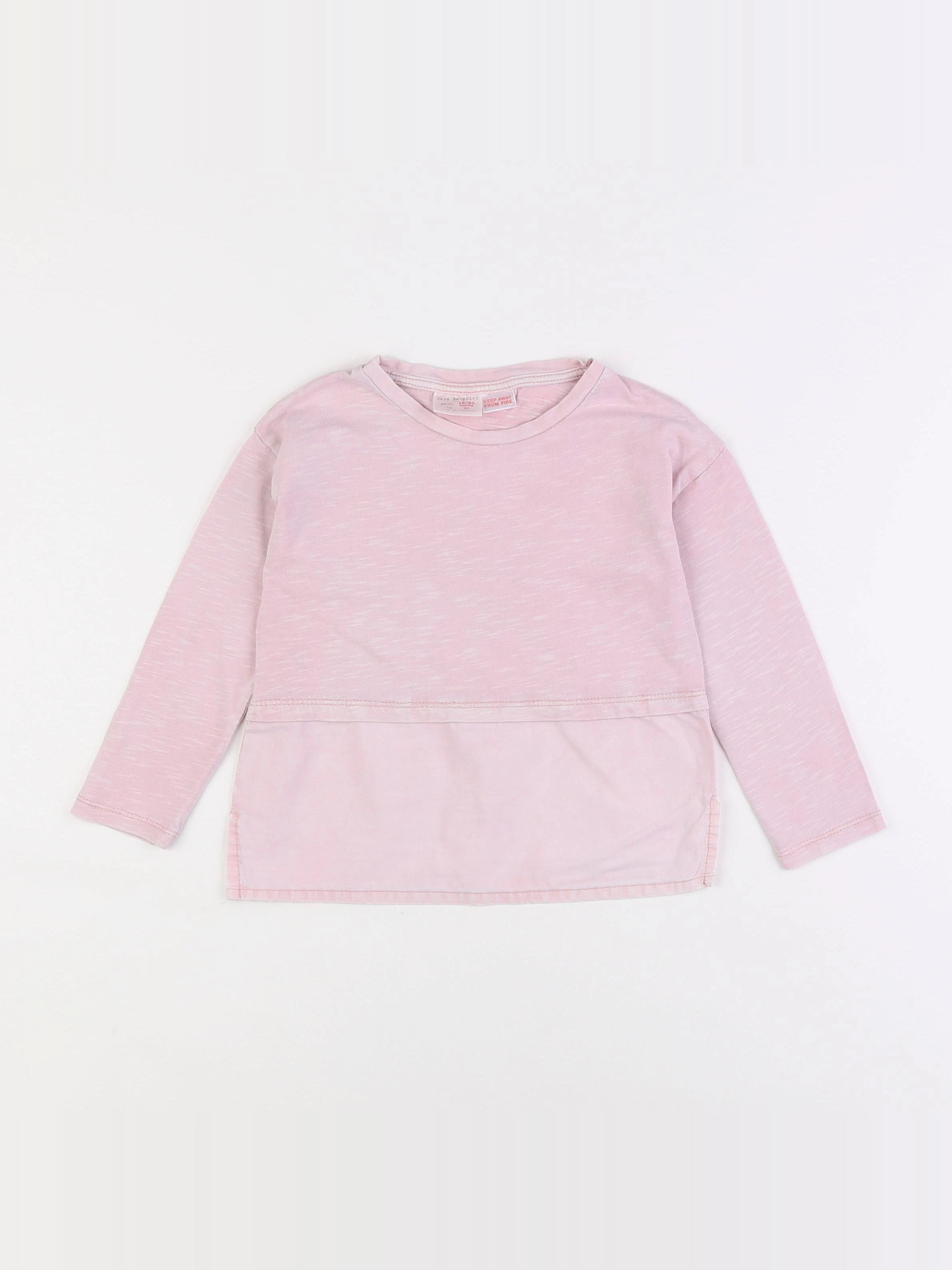 Zara - tee-shirt rose - 18 mois à 2 ans