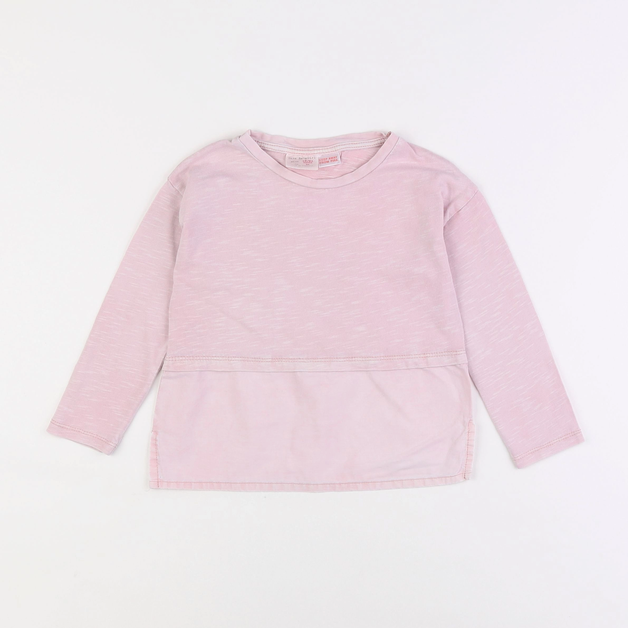 Zara - tee-shirt rose - 18 mois à 2 ans