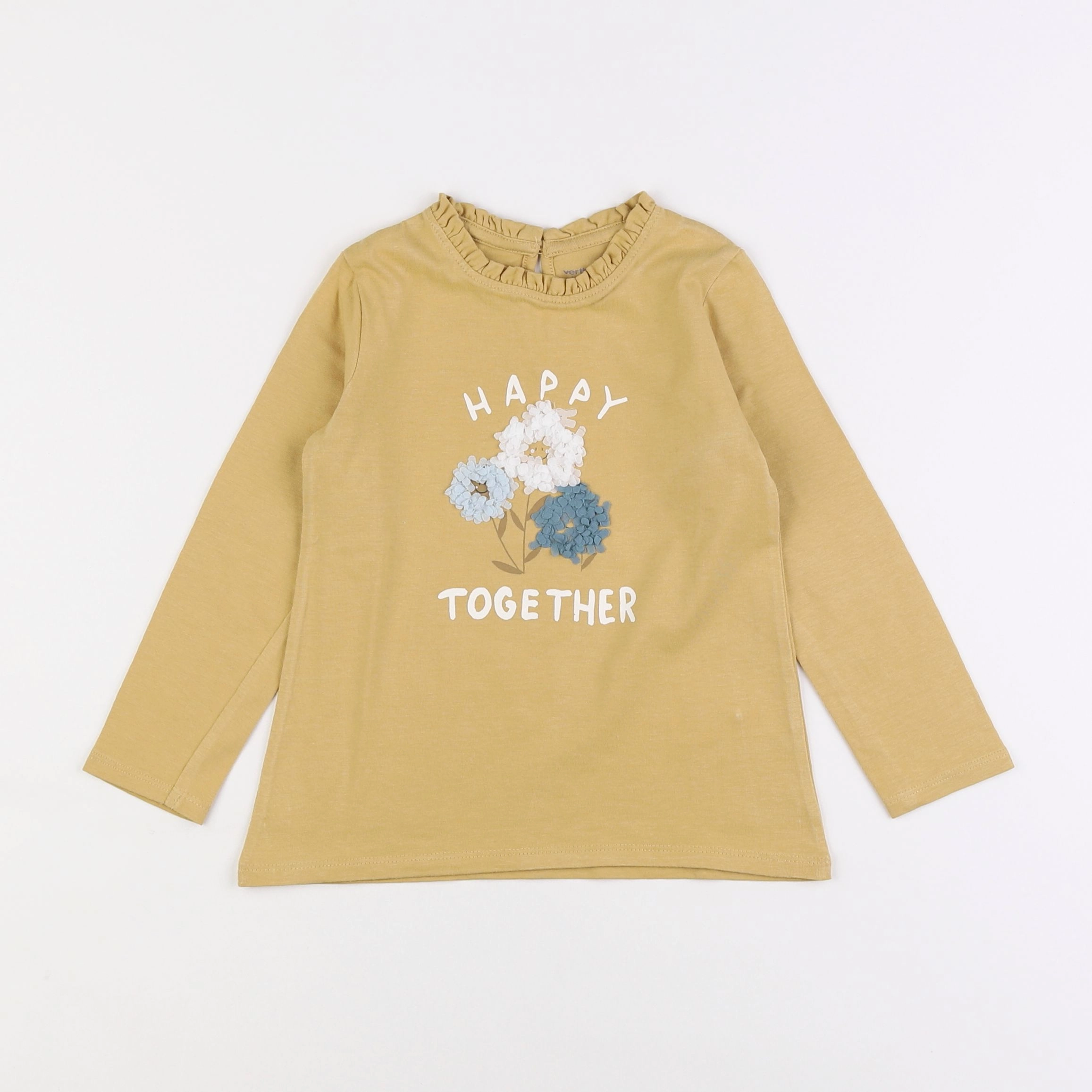 Vertbaudet - tee-shirt jaune - 4 ans