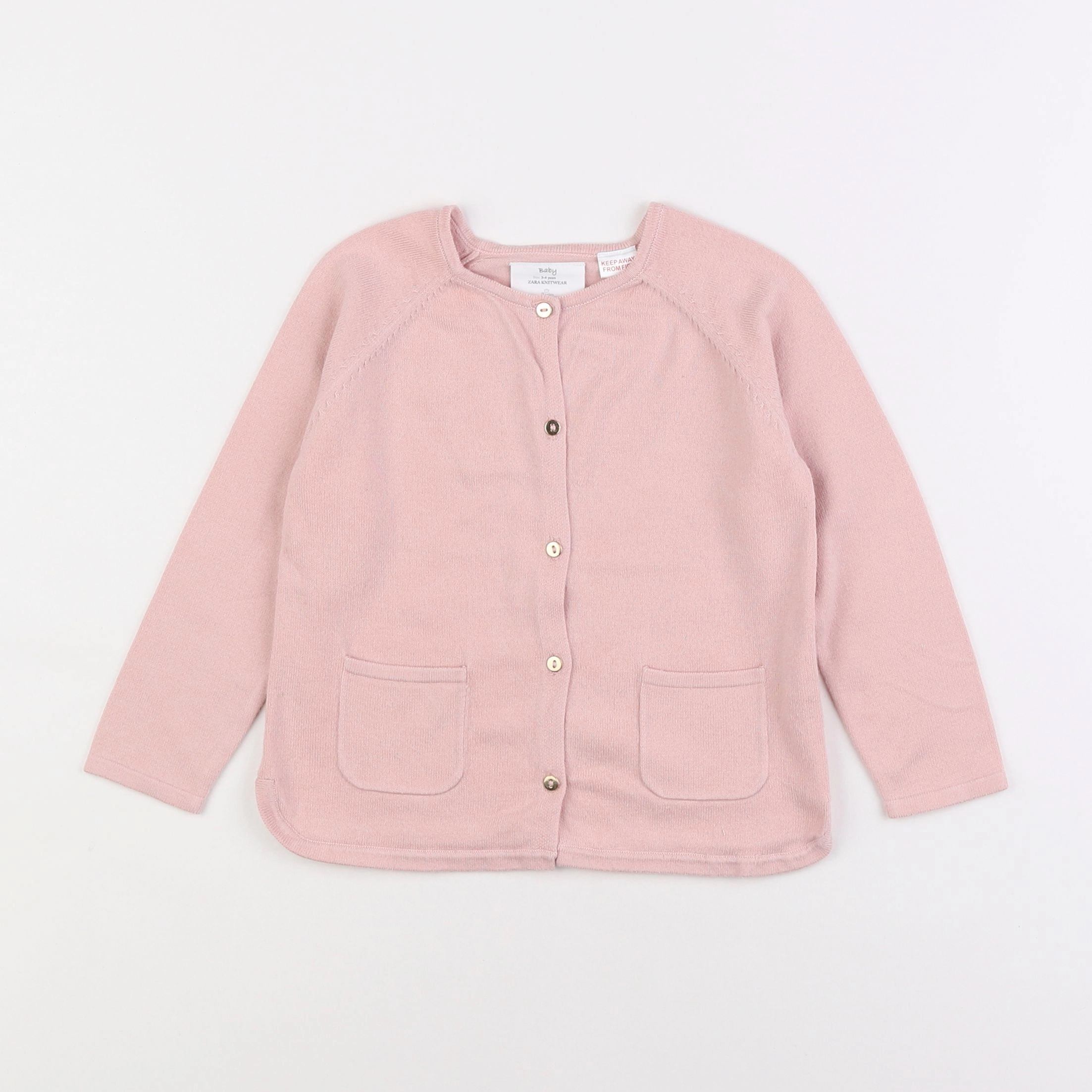 Zara - gilet rose - 2/3 ans