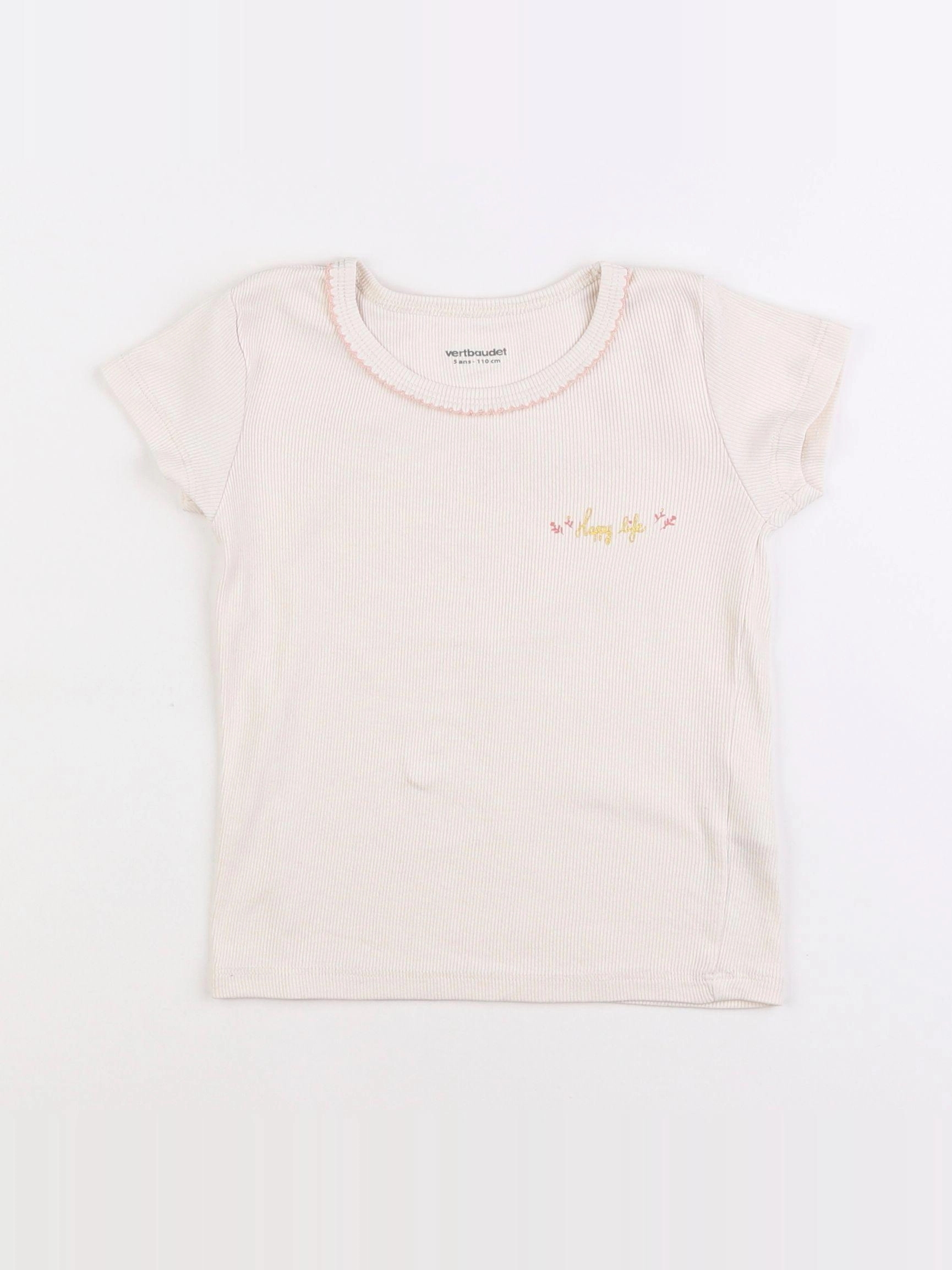 Vertbaudet - maillot de corps beige - 5 ans