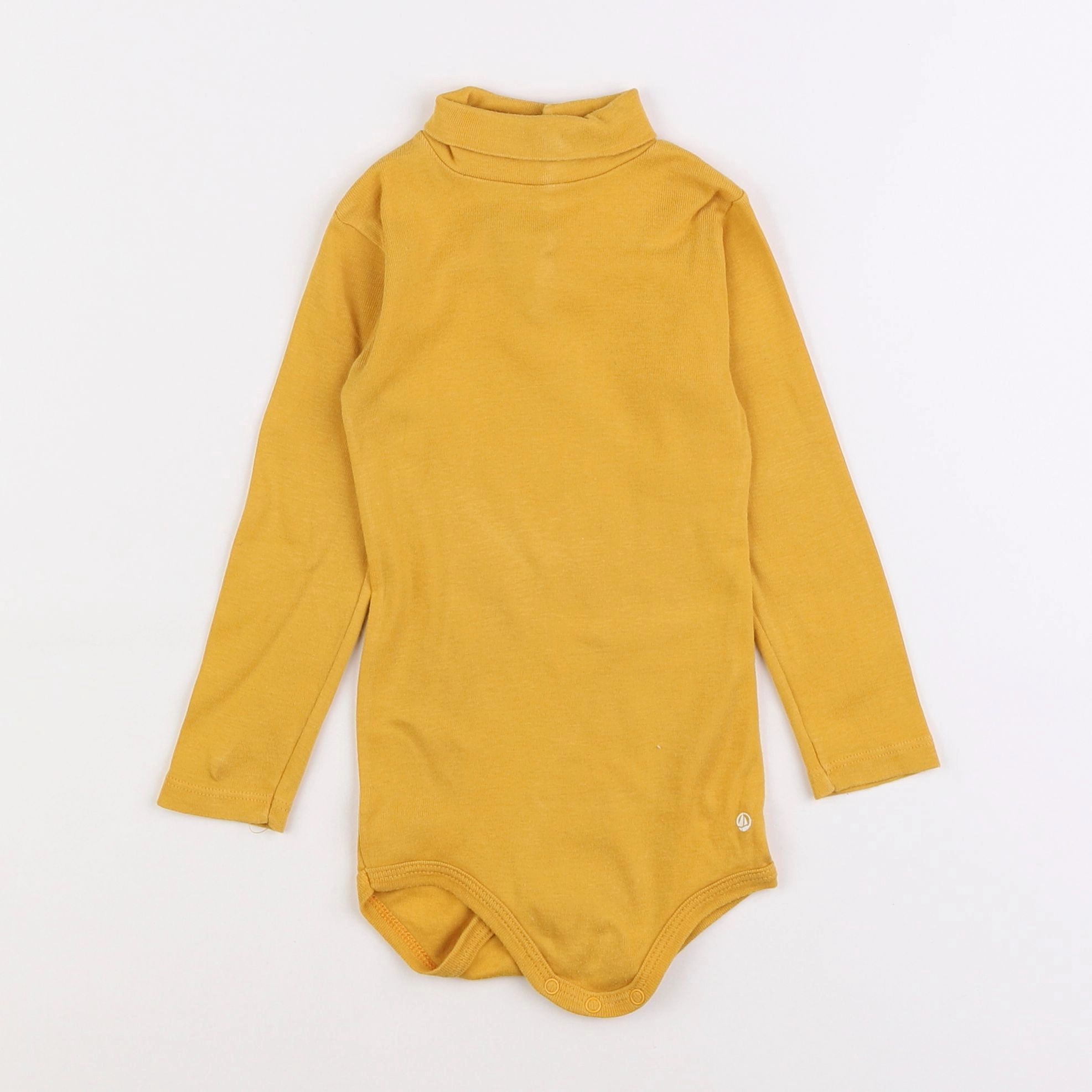 Petit Bateau - body à col jaune - 18 mois