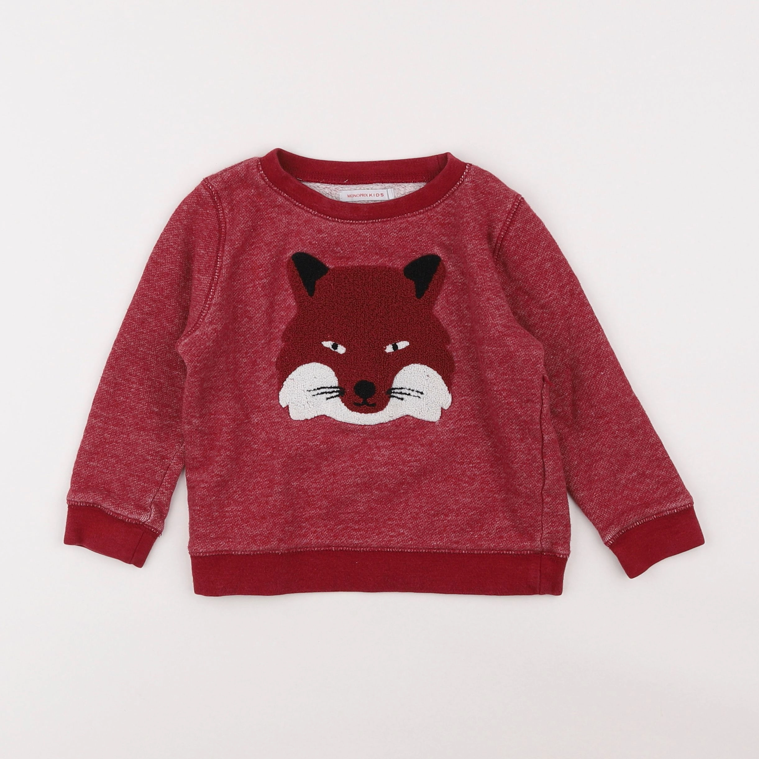 Monoprix - sweat rouge - 3 ans