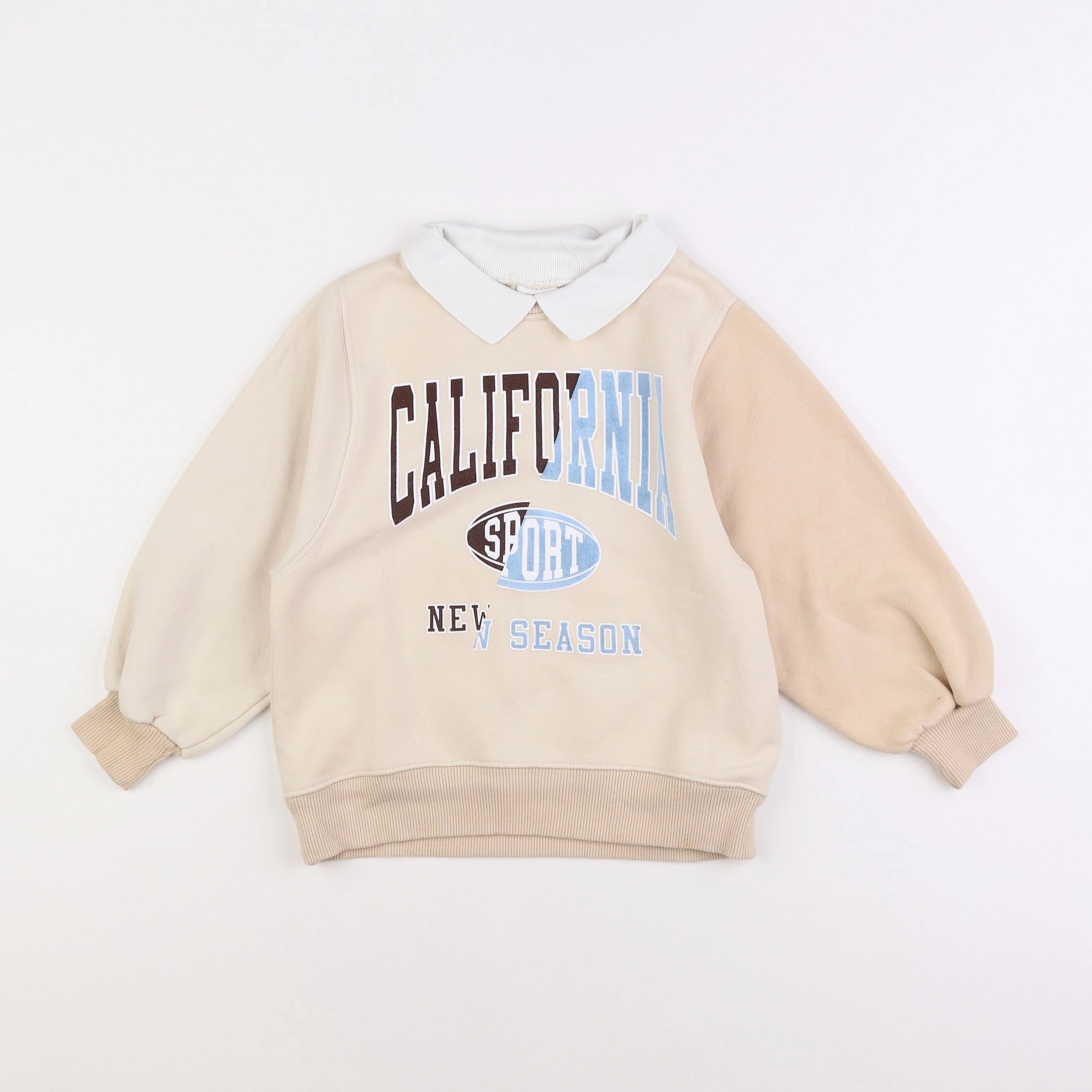 Zara - sweat beige - 7 ans