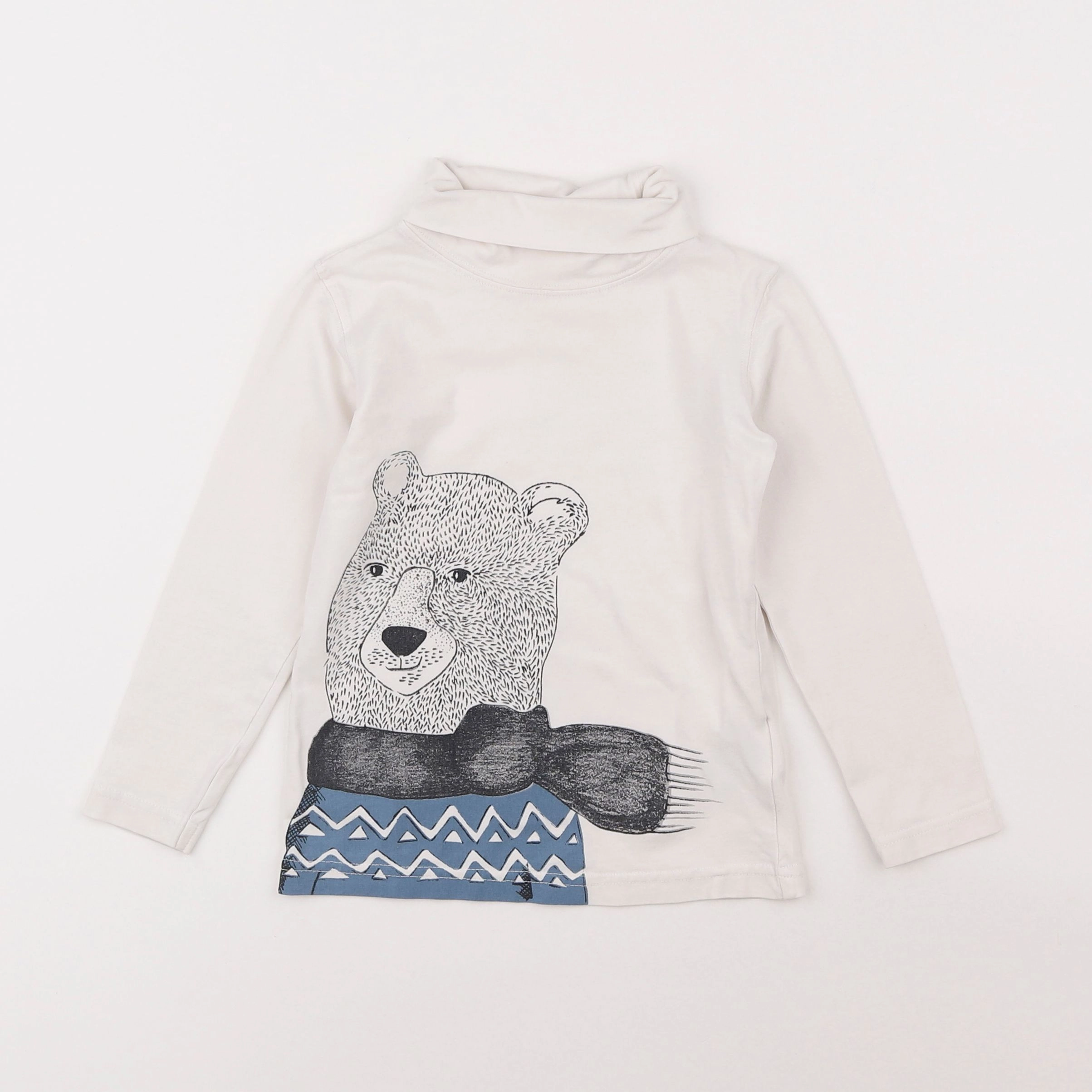 Vertbaudet - sous-pull blanc - 4 ans