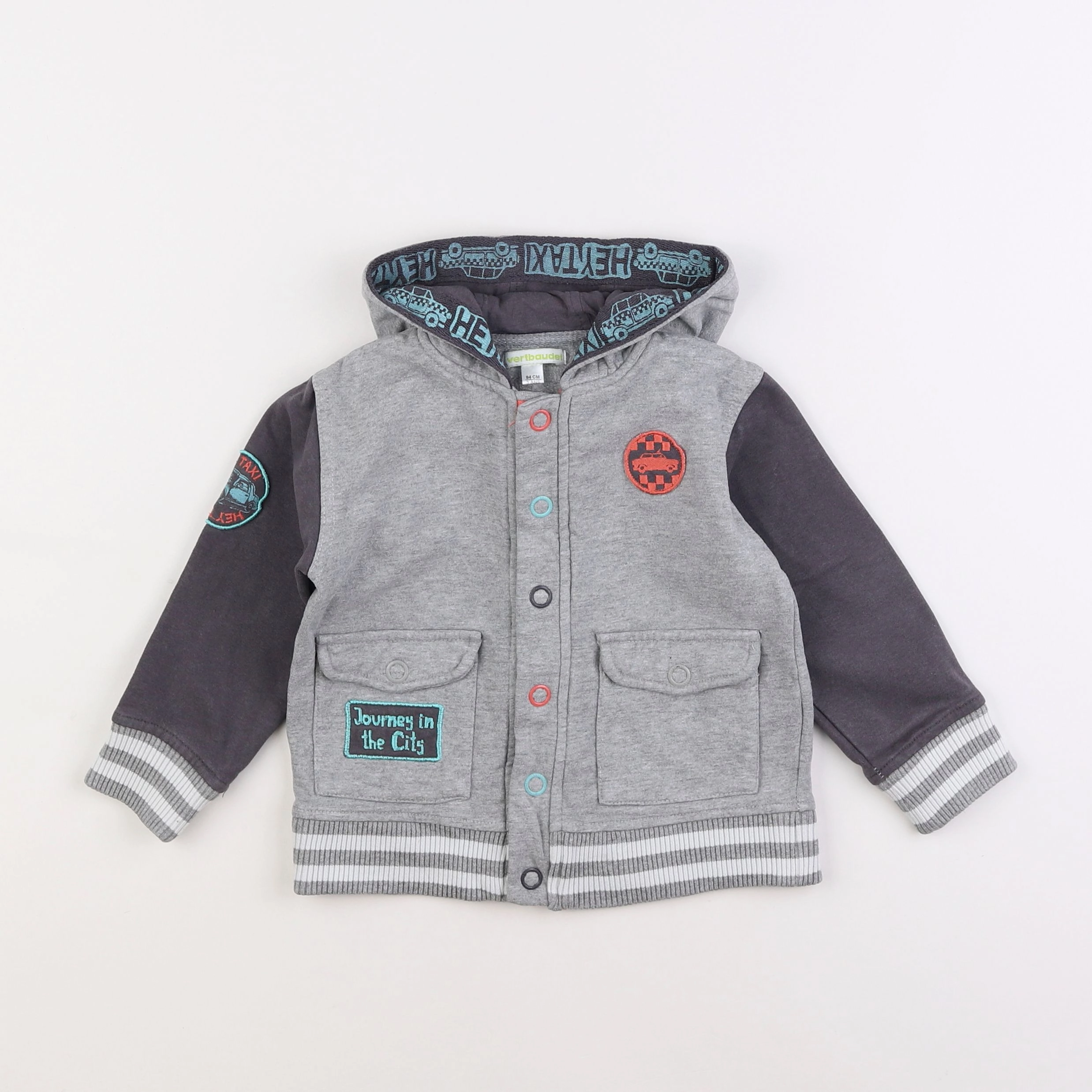 Vertbaudet - sweat gris - 3 ans