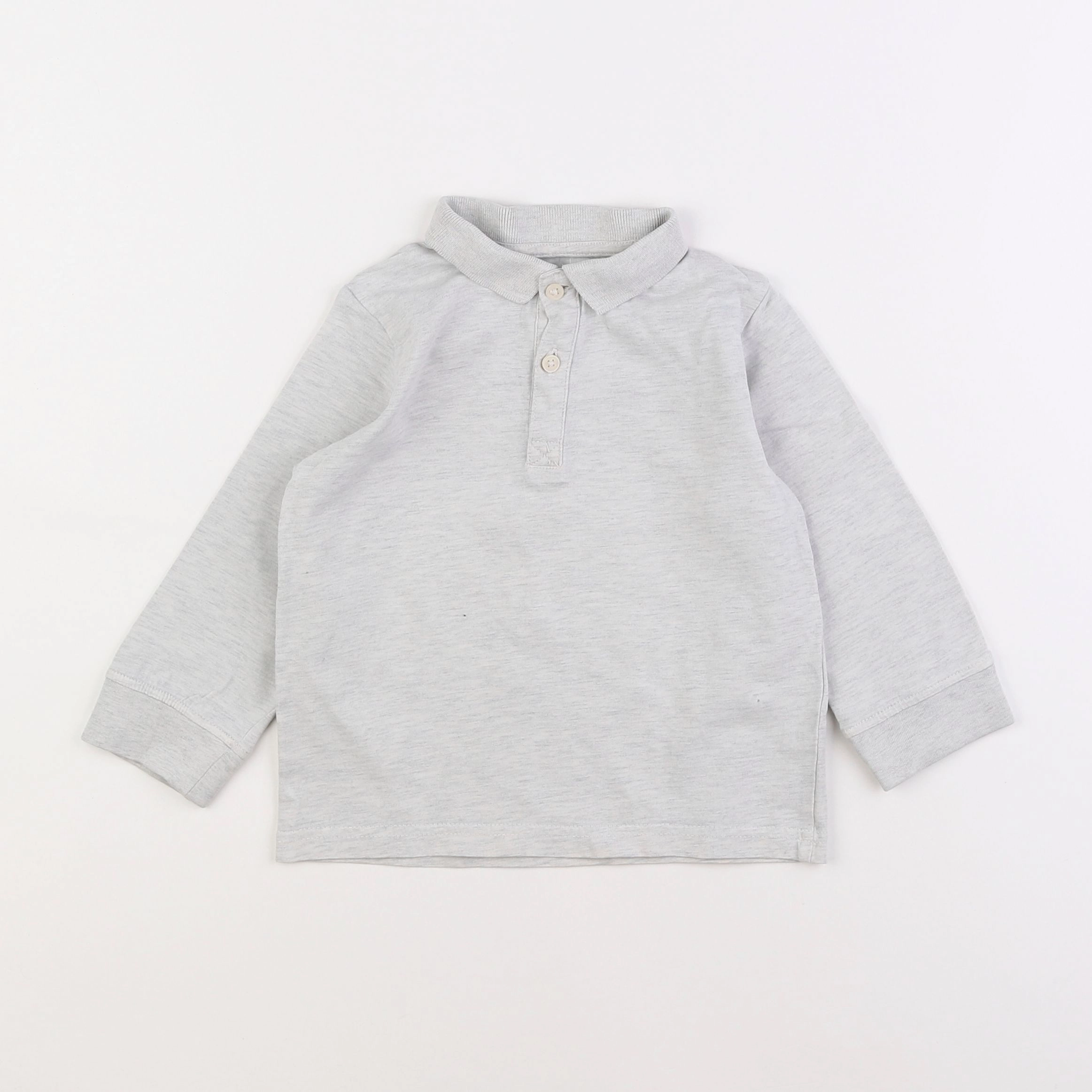 Vertbaudet - polo gris - 4 ans