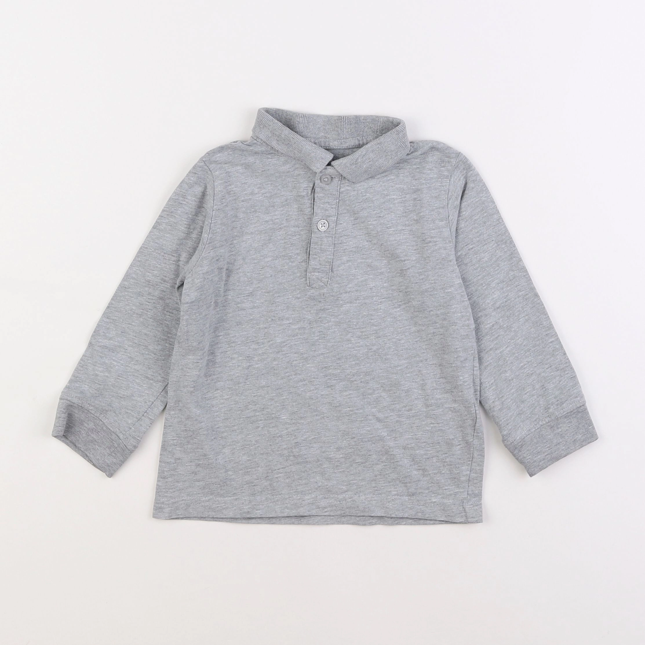 Vertbaudet - polo gris - 4 ans