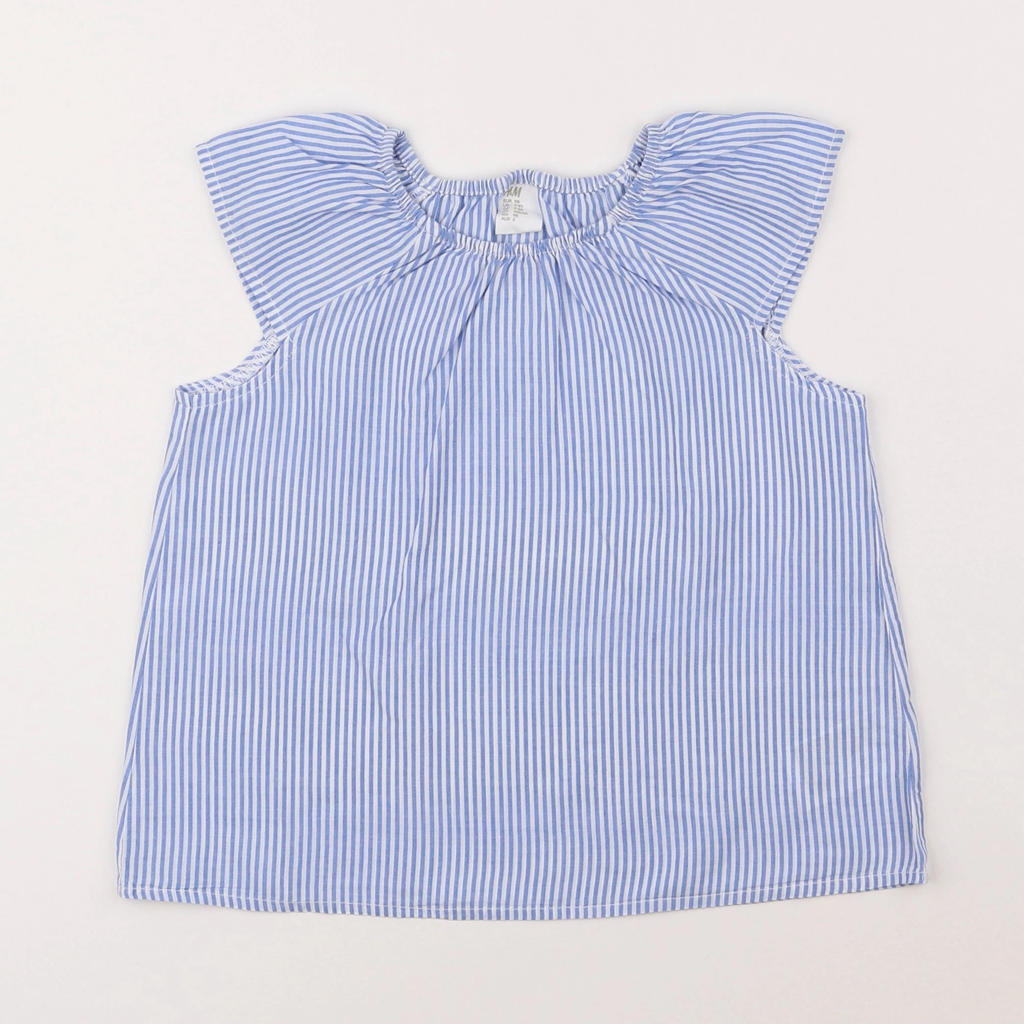 H&M - blouse bleu - 2/3 ans