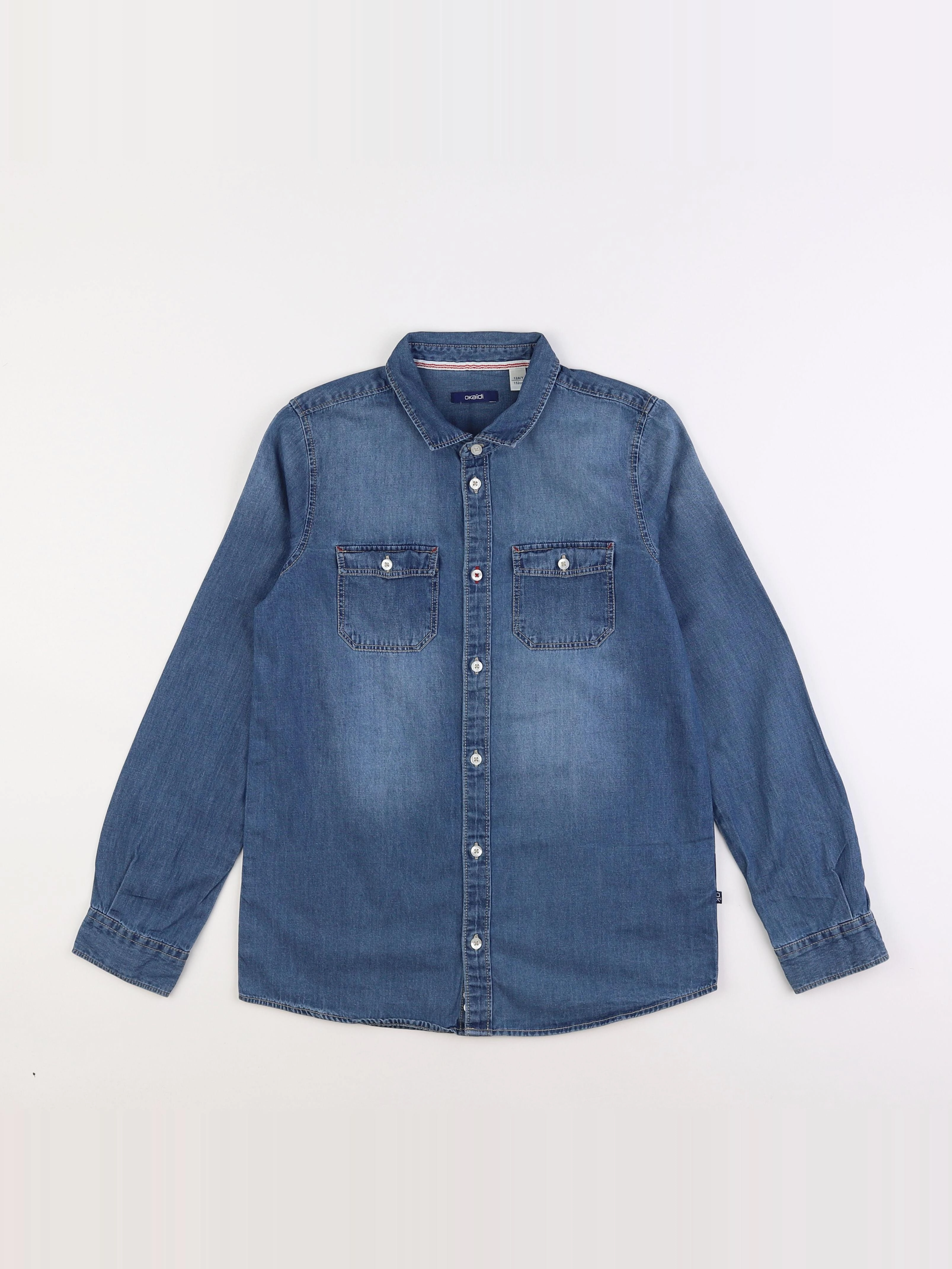 Okaidi - chemise bleu - 12 ans