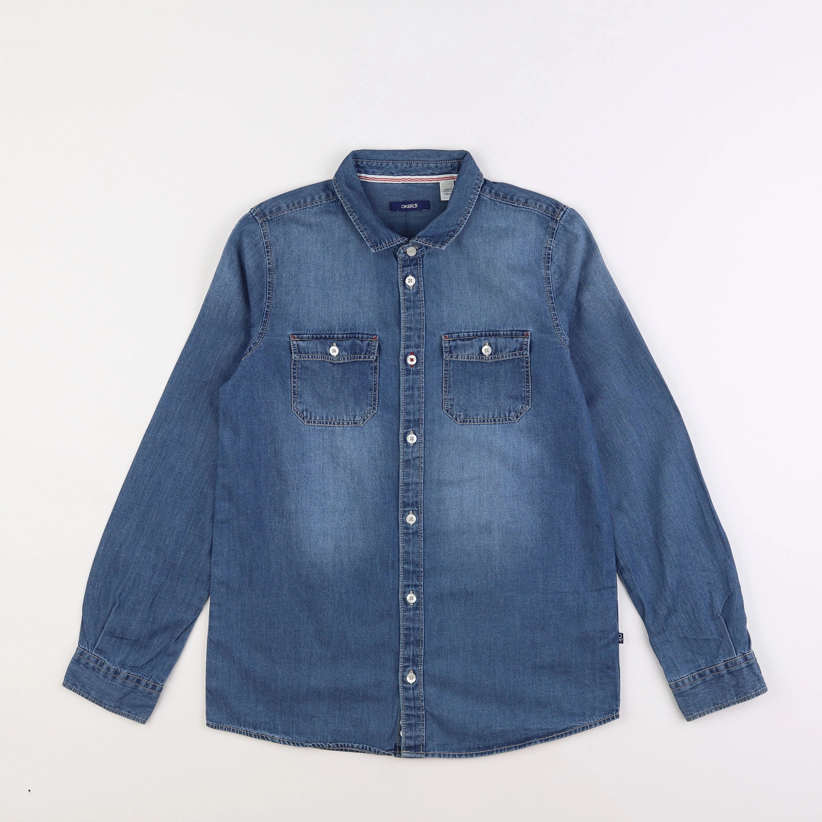 Okaidi - chemise bleu - 12 ans