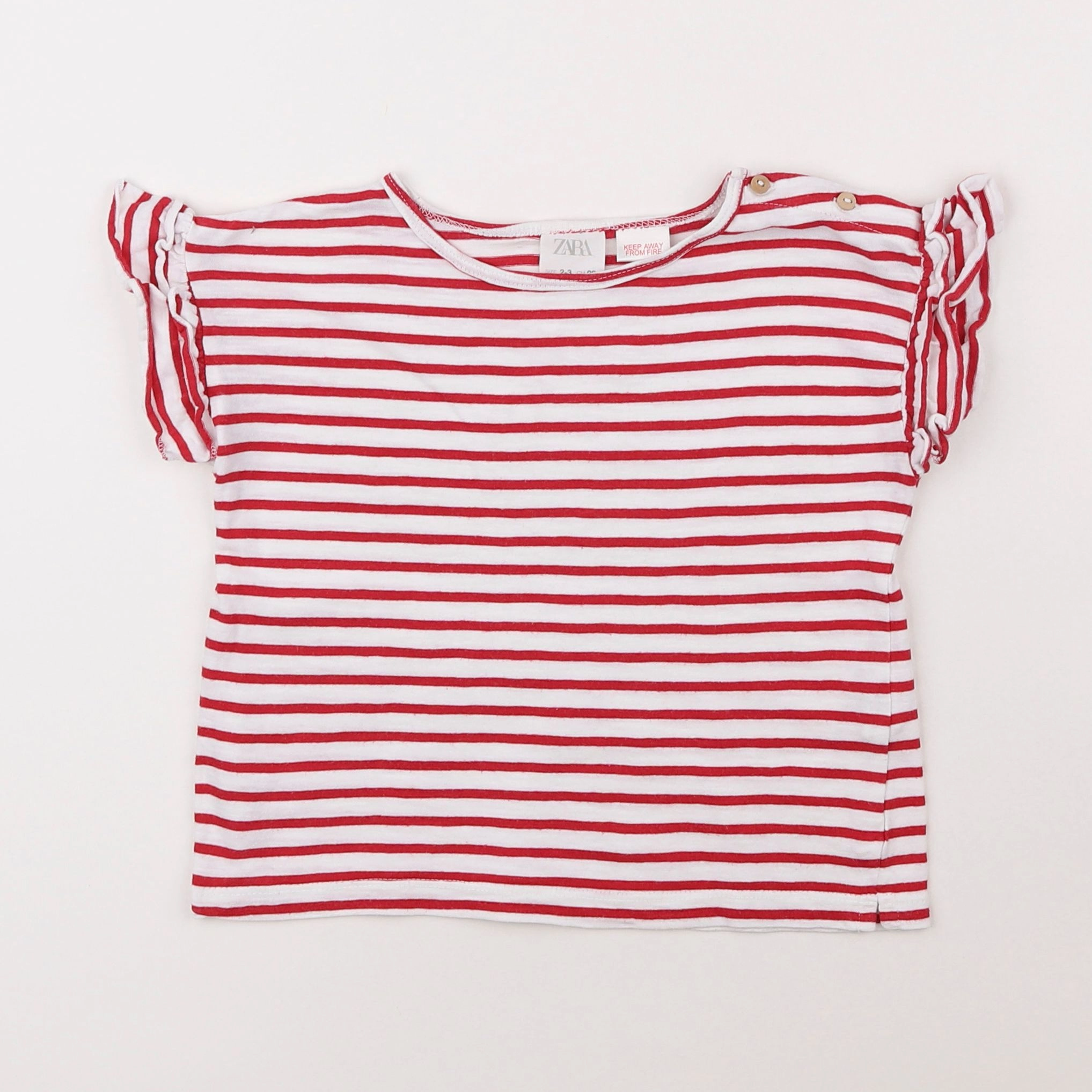 Zara - tee-shirt rouge - 2/3 ans