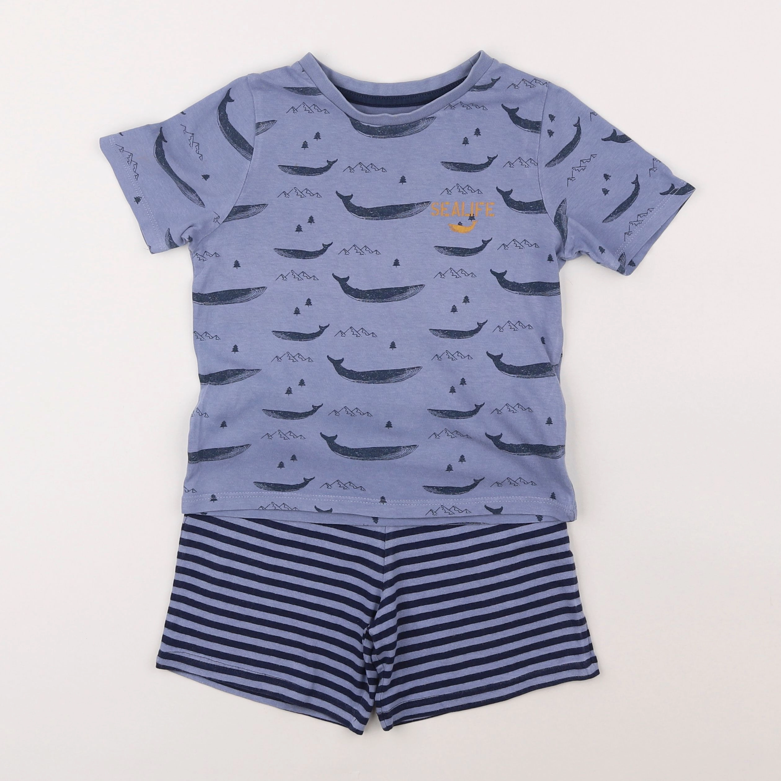 Vertbaudet - pyjama coton bleu - 4 ans