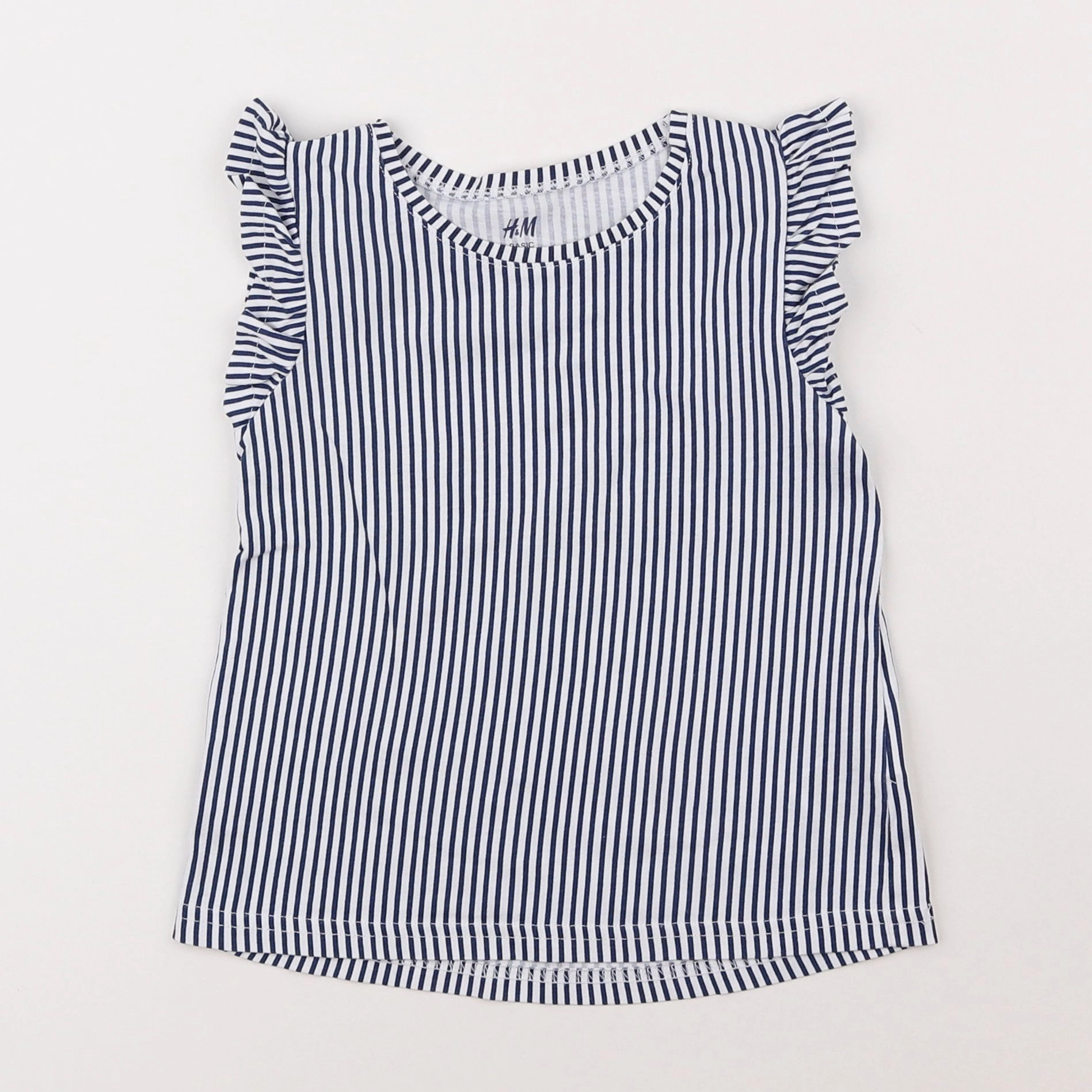 H&M - tee-shirt bleu - 2/4 ans