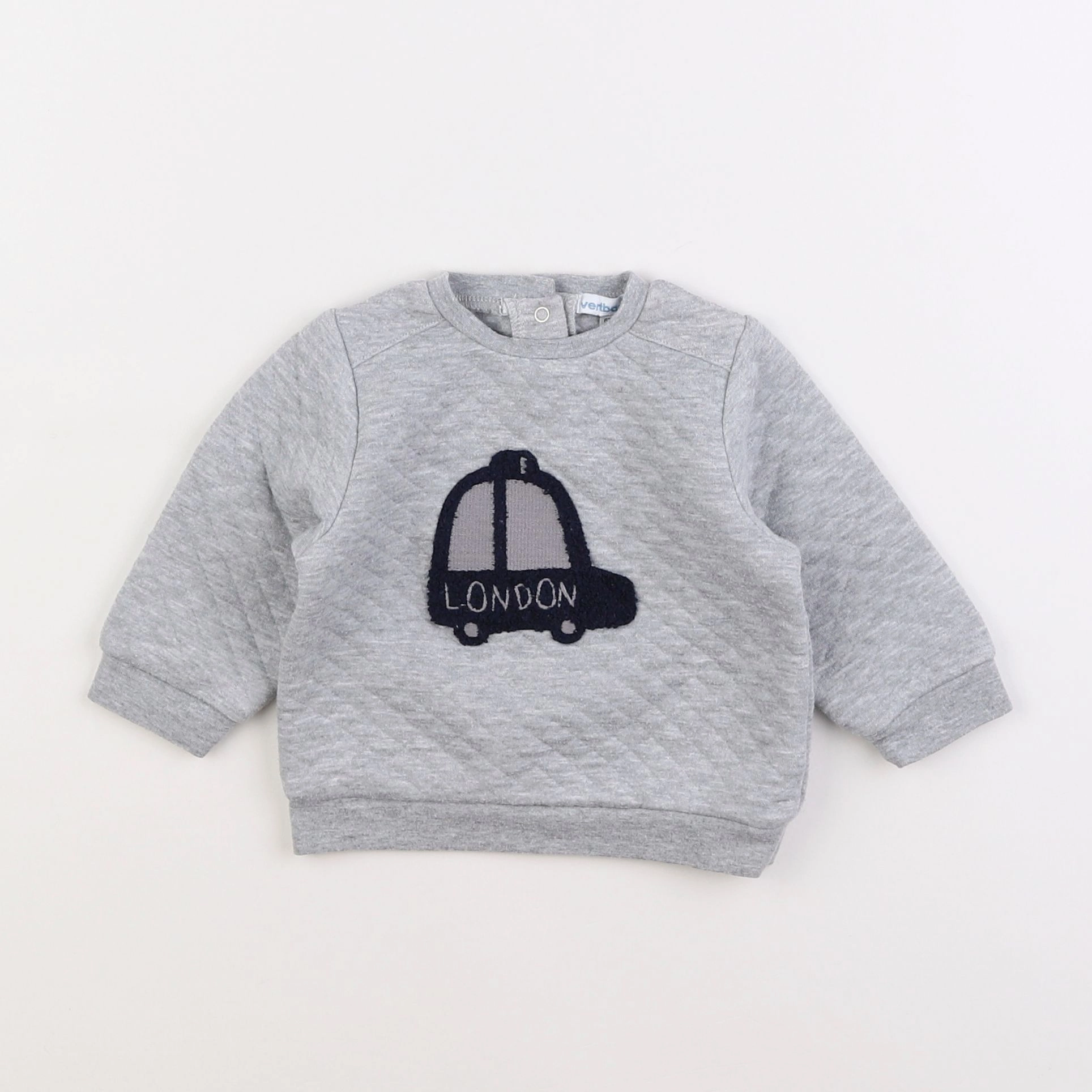 Vertbaudet - sweat gris - 6 mois