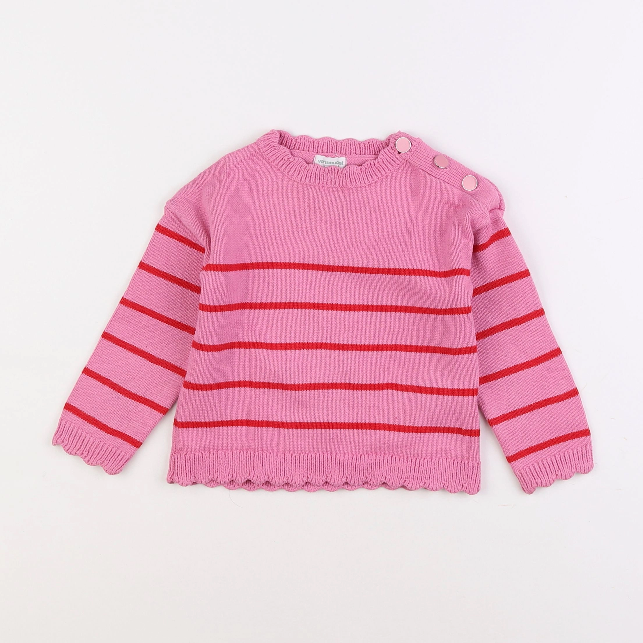 Vertbaudet - pull rose - 3 ans