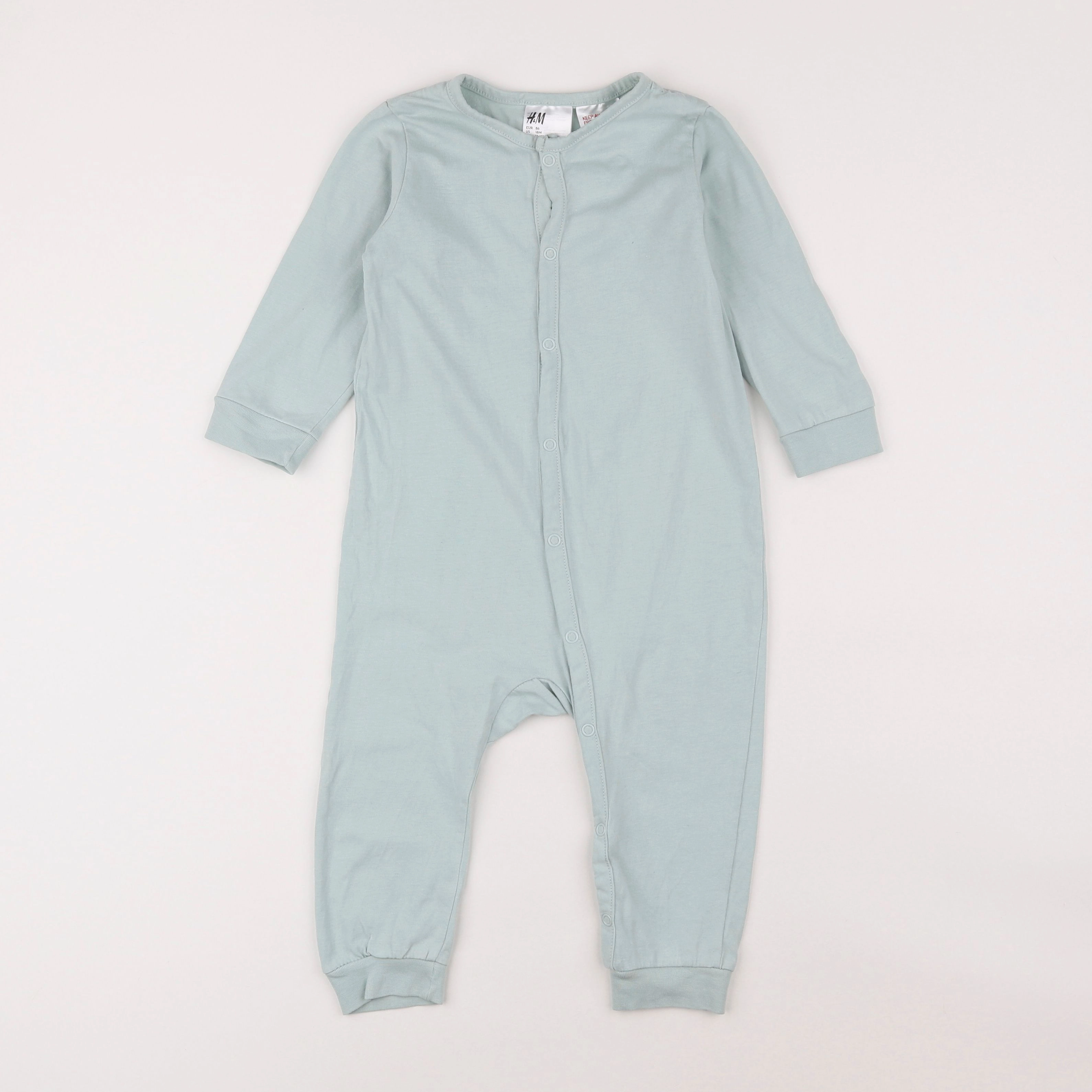 H&M - pyjama coton vert - 18 mois