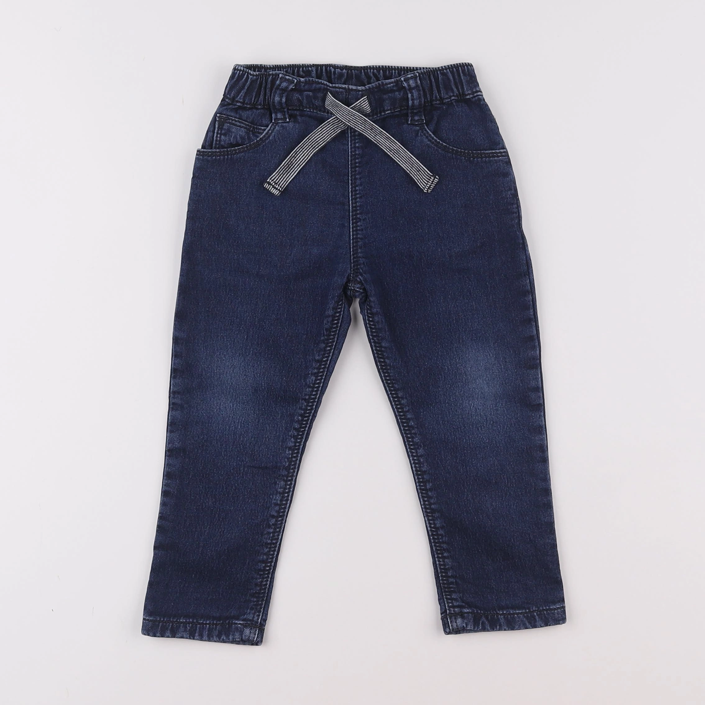 Petit Bateau - pantalon bleu - 18 mois