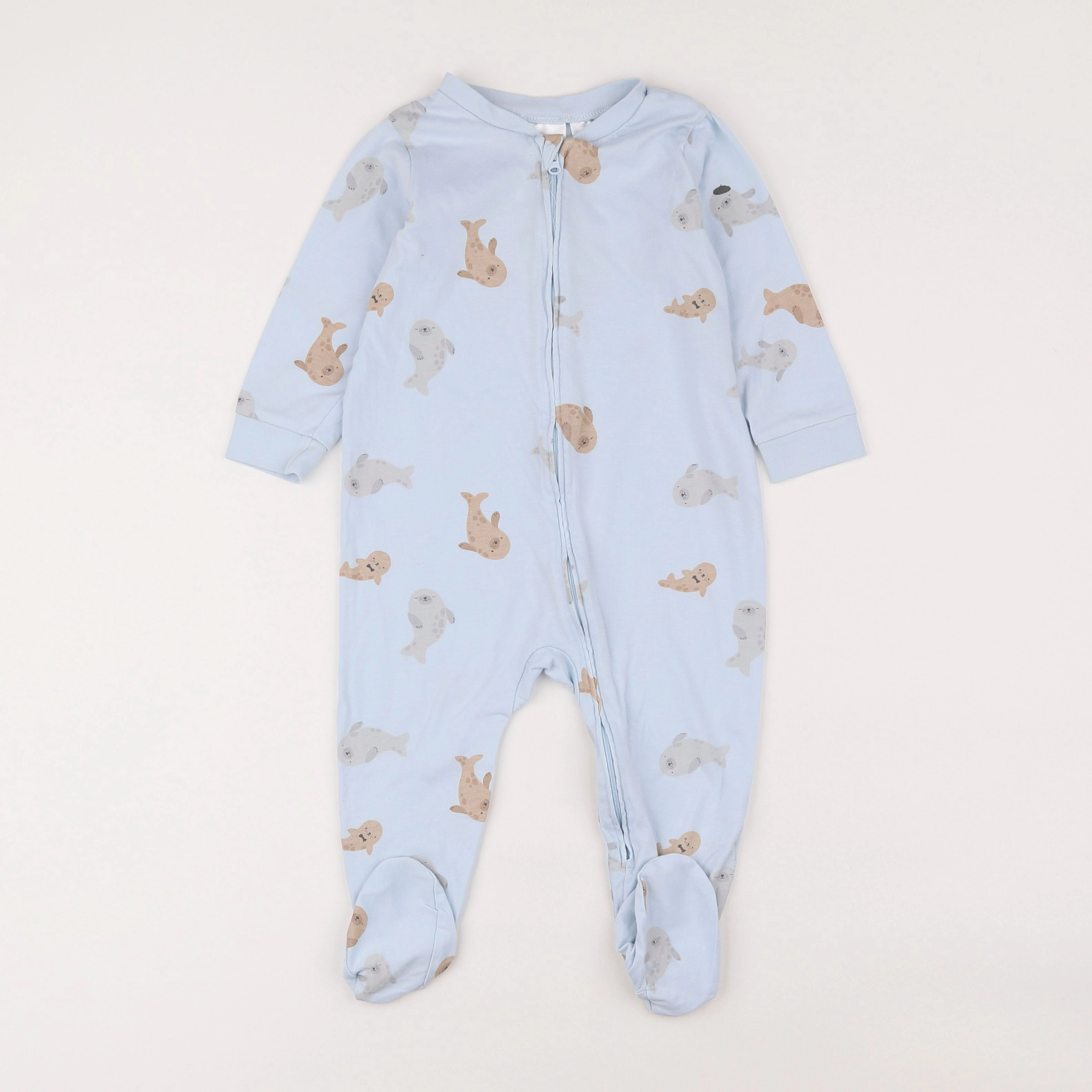 H&M - pyjama coton bleu - 18 mois