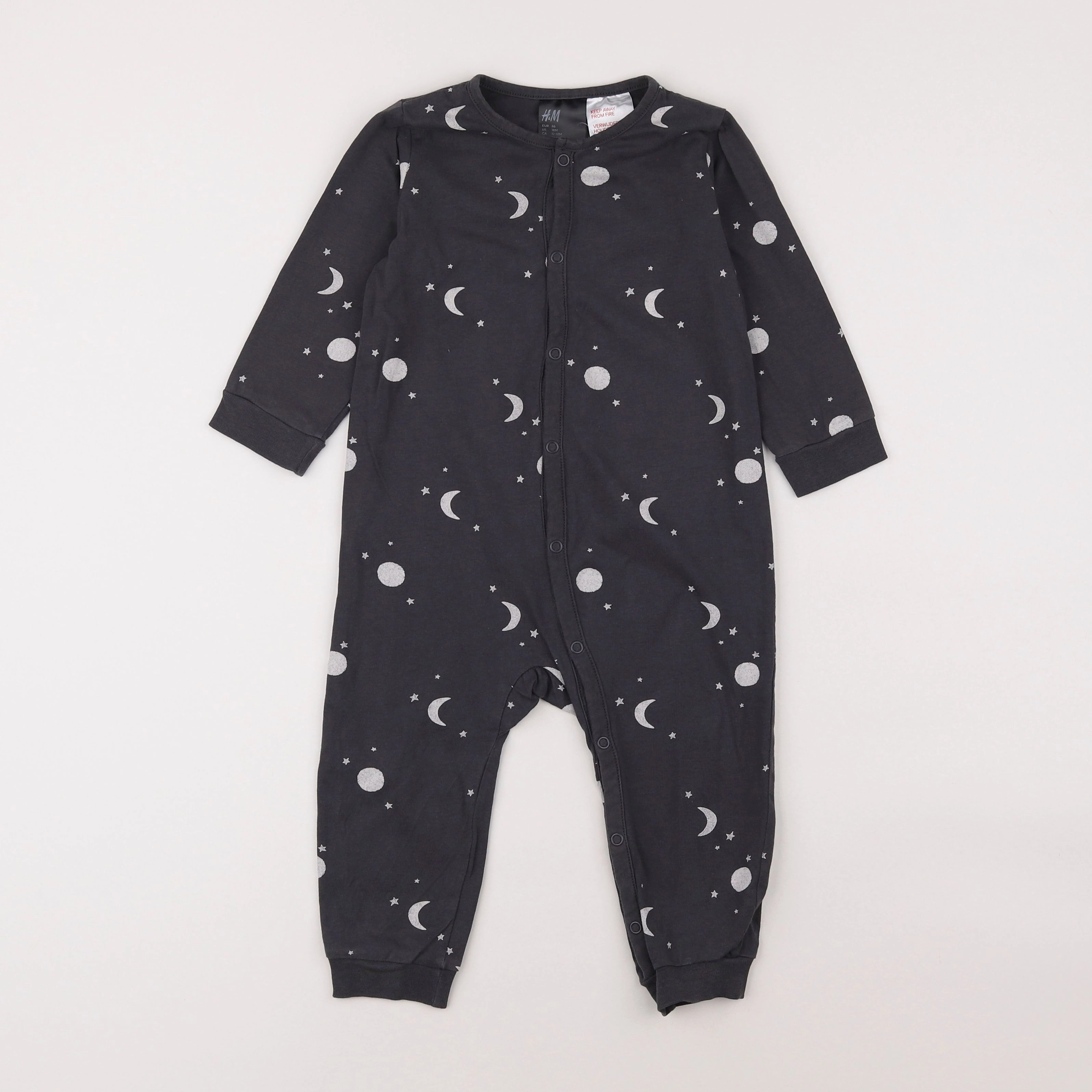 H&M - pyjama coton noir - 18 mois