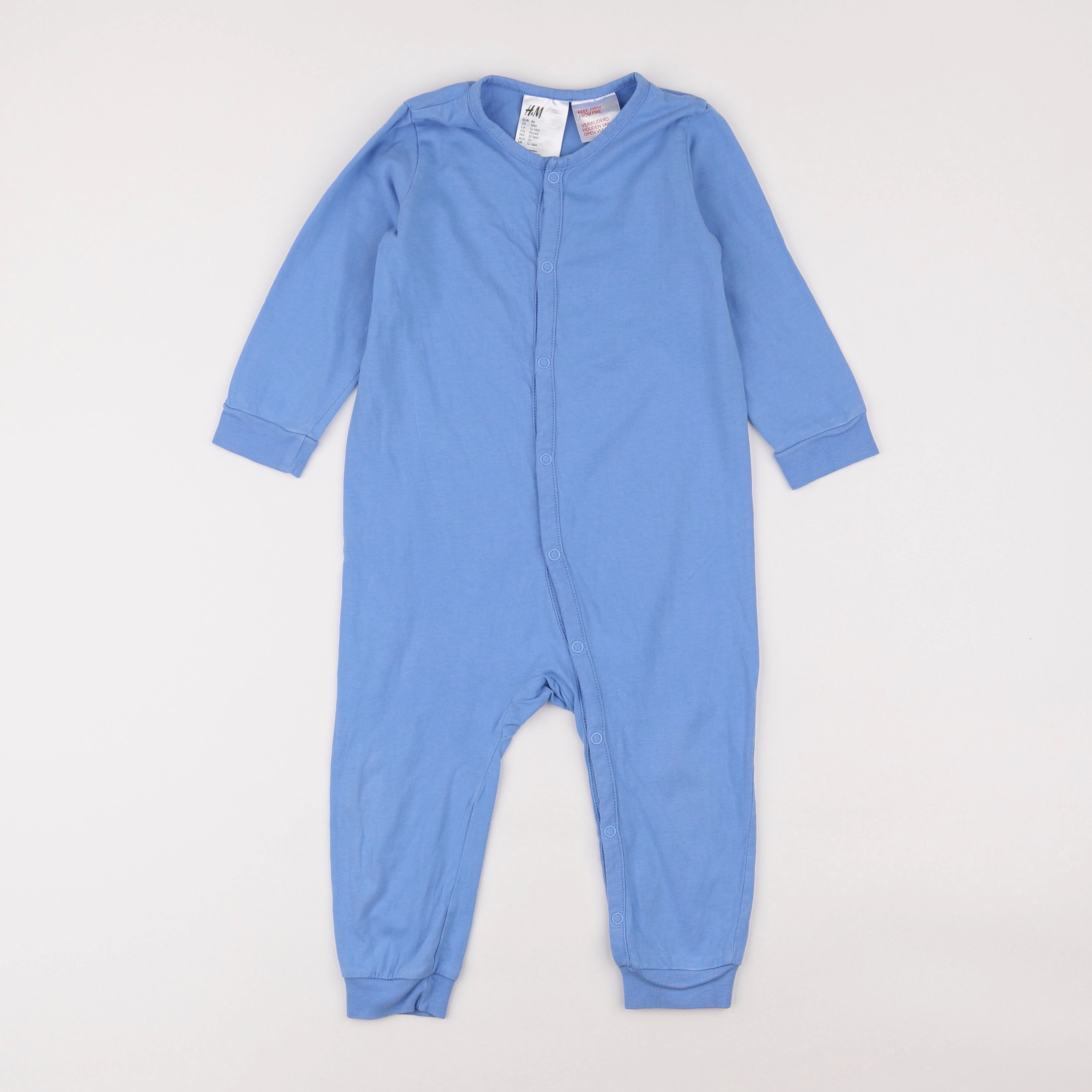 H&M - pyjama coton bleu - 18 mois