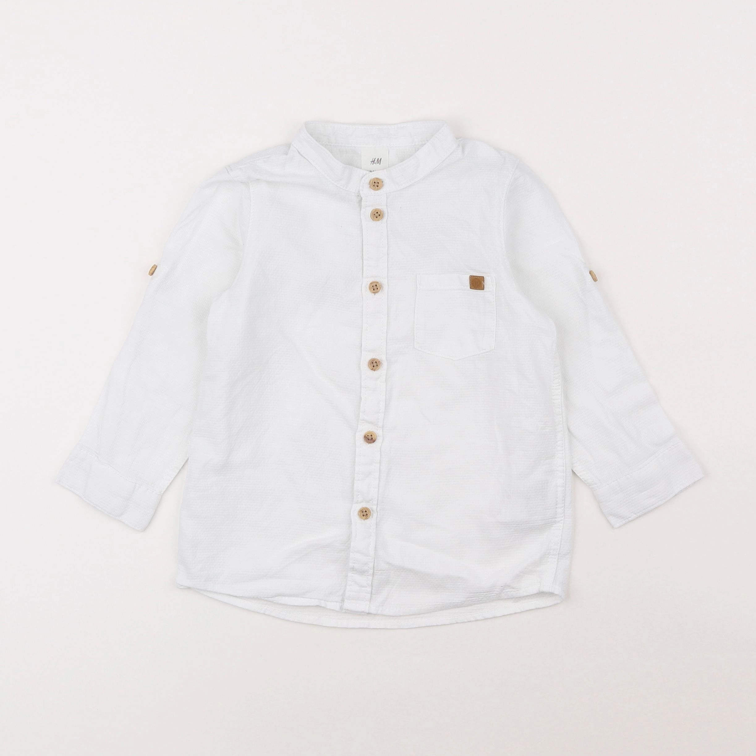 H&M - chemise blanc - 12/18 mois