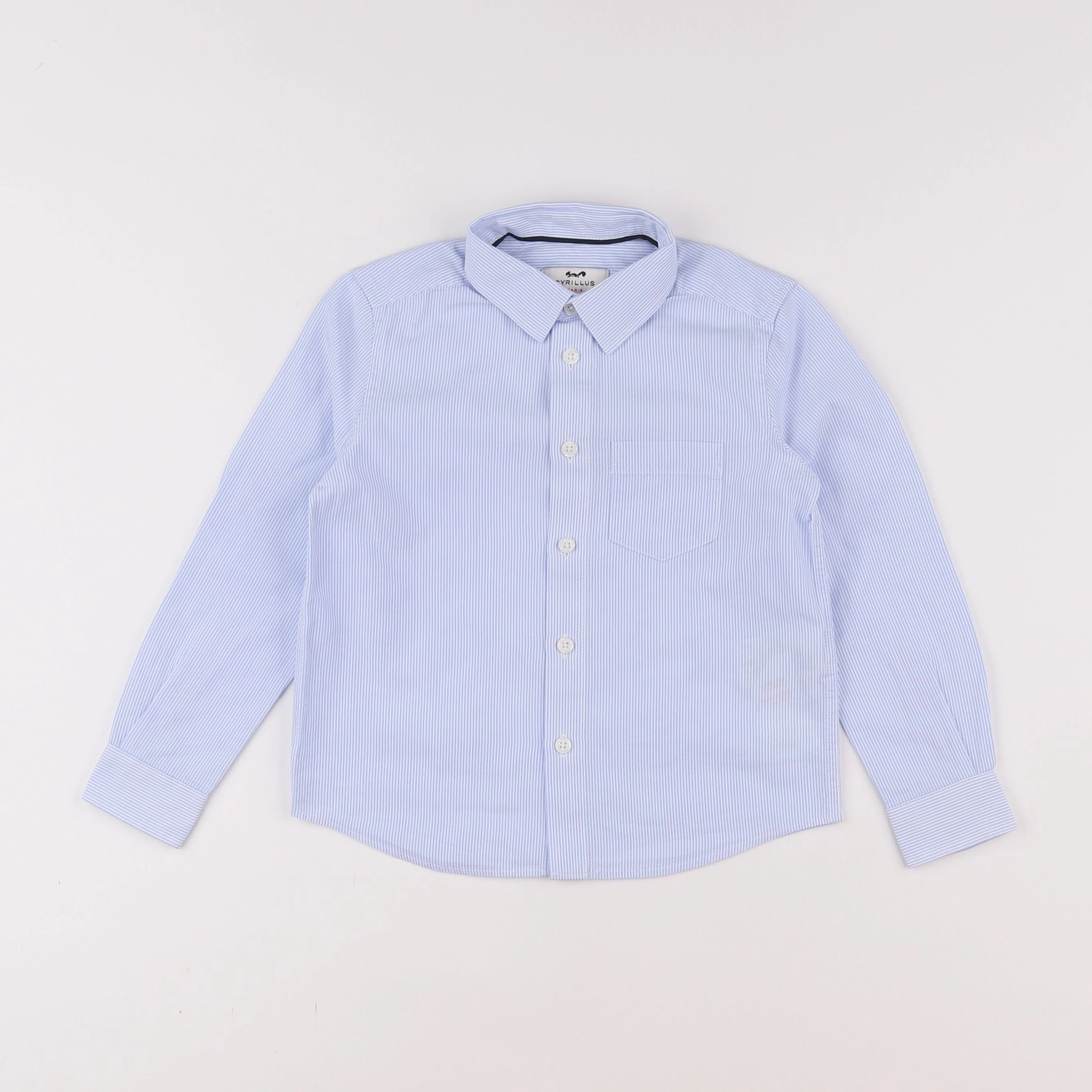 Cyrillus - chemise blanc, bleu - 4 ans