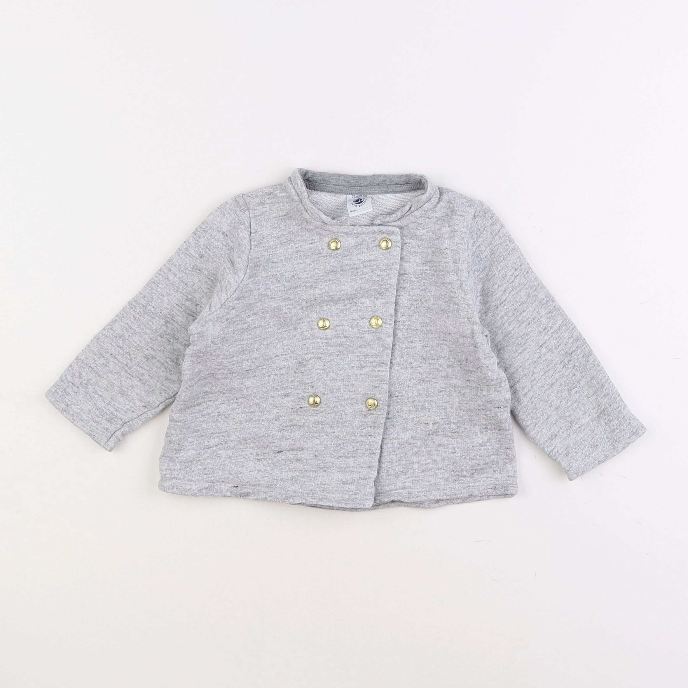 Petit Bateau - sweat gris - 2 ans