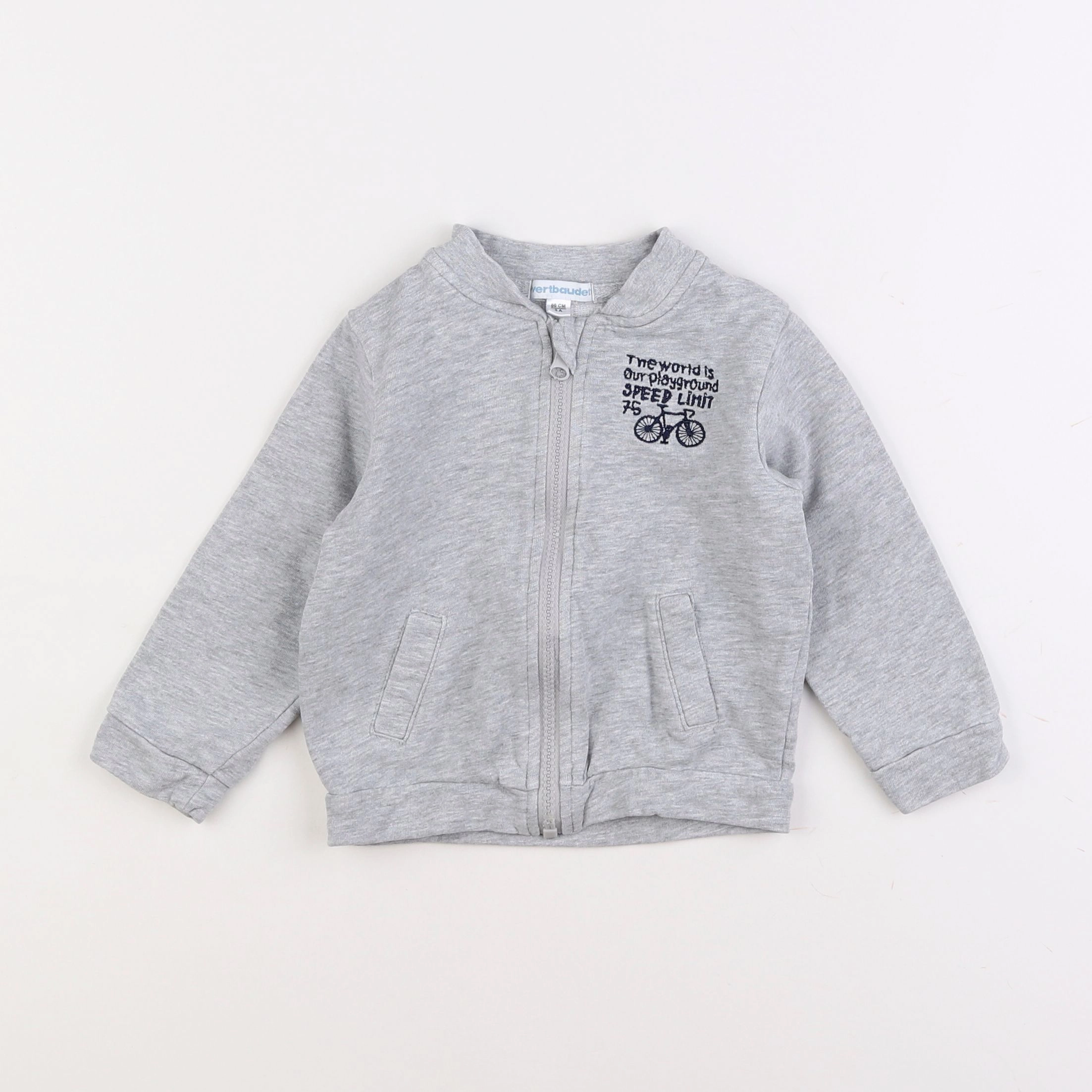 Vertbaudet - sweat gris - 2 ans