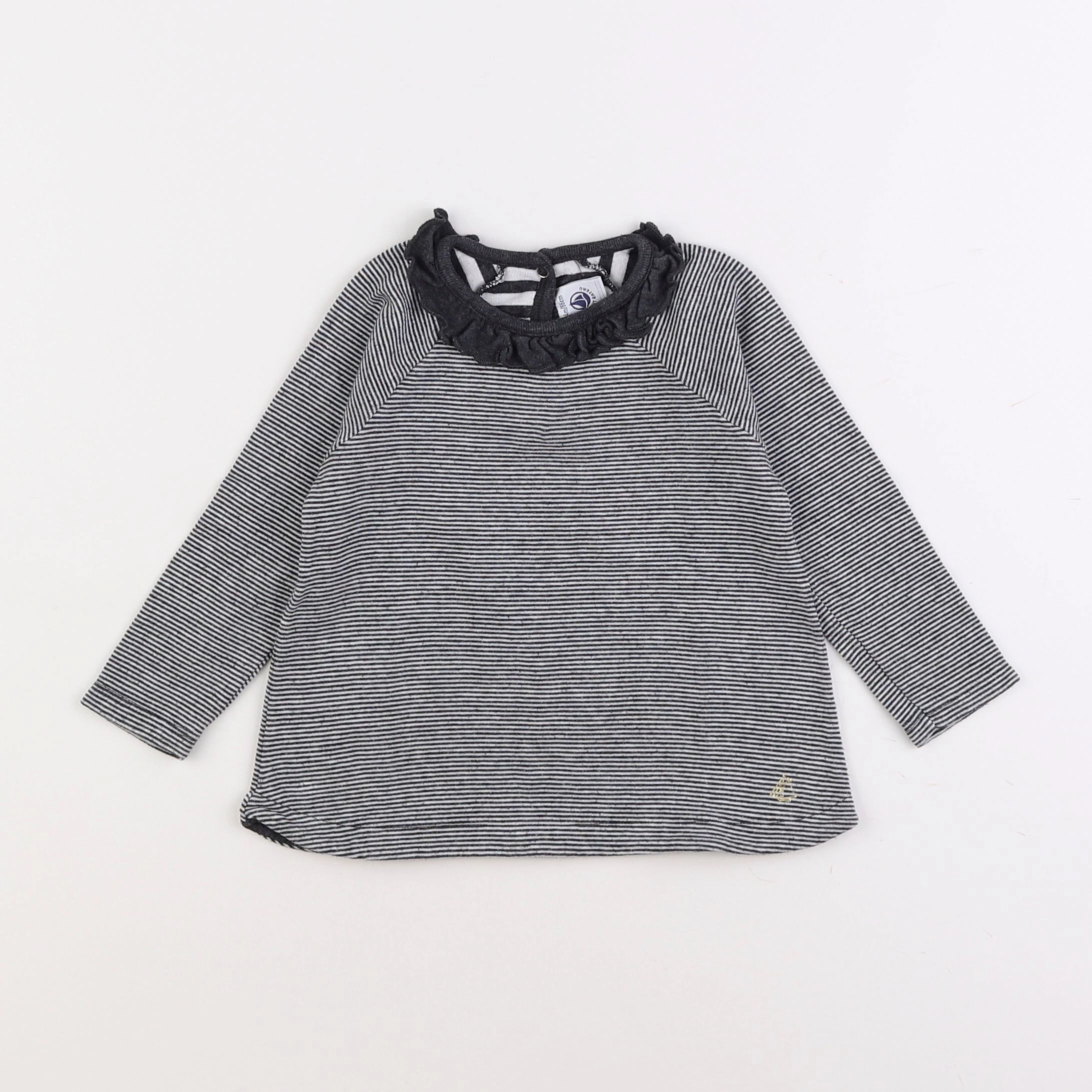 Petit Bateau - sweat bleu - 2 ans