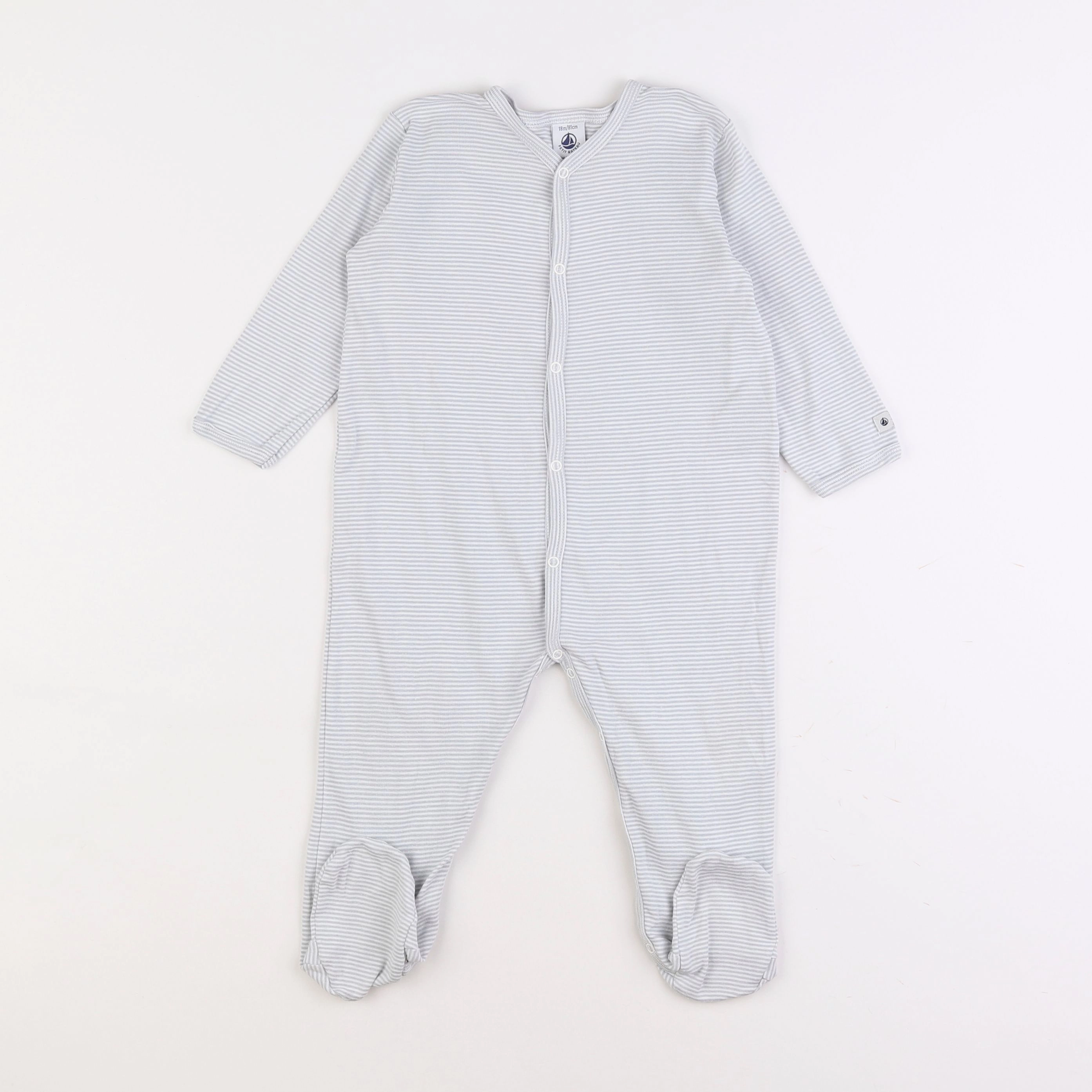 Petit Bateau - pyjama coton gris - 18 mois