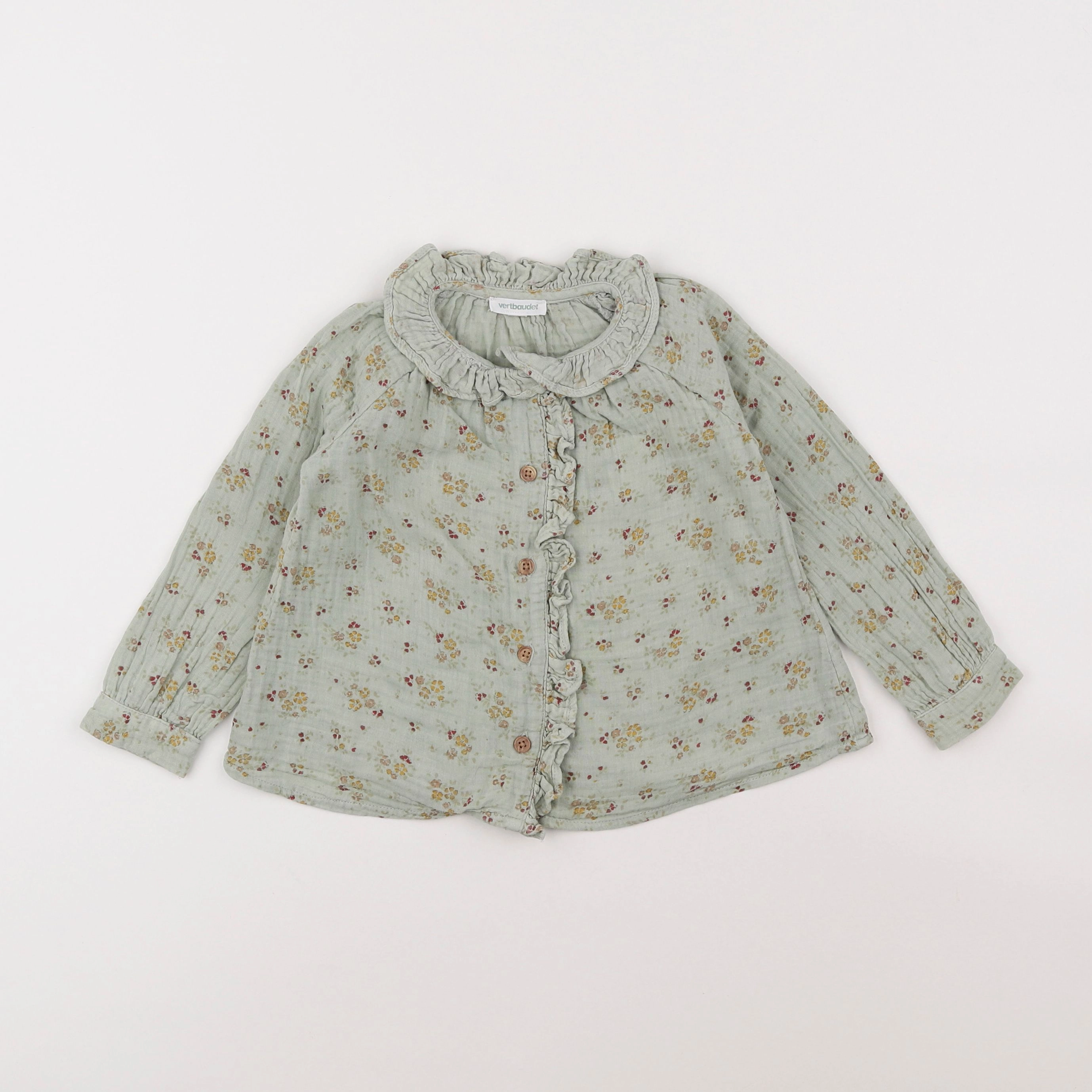 Vertbaudet - blouse vert - 2 ans