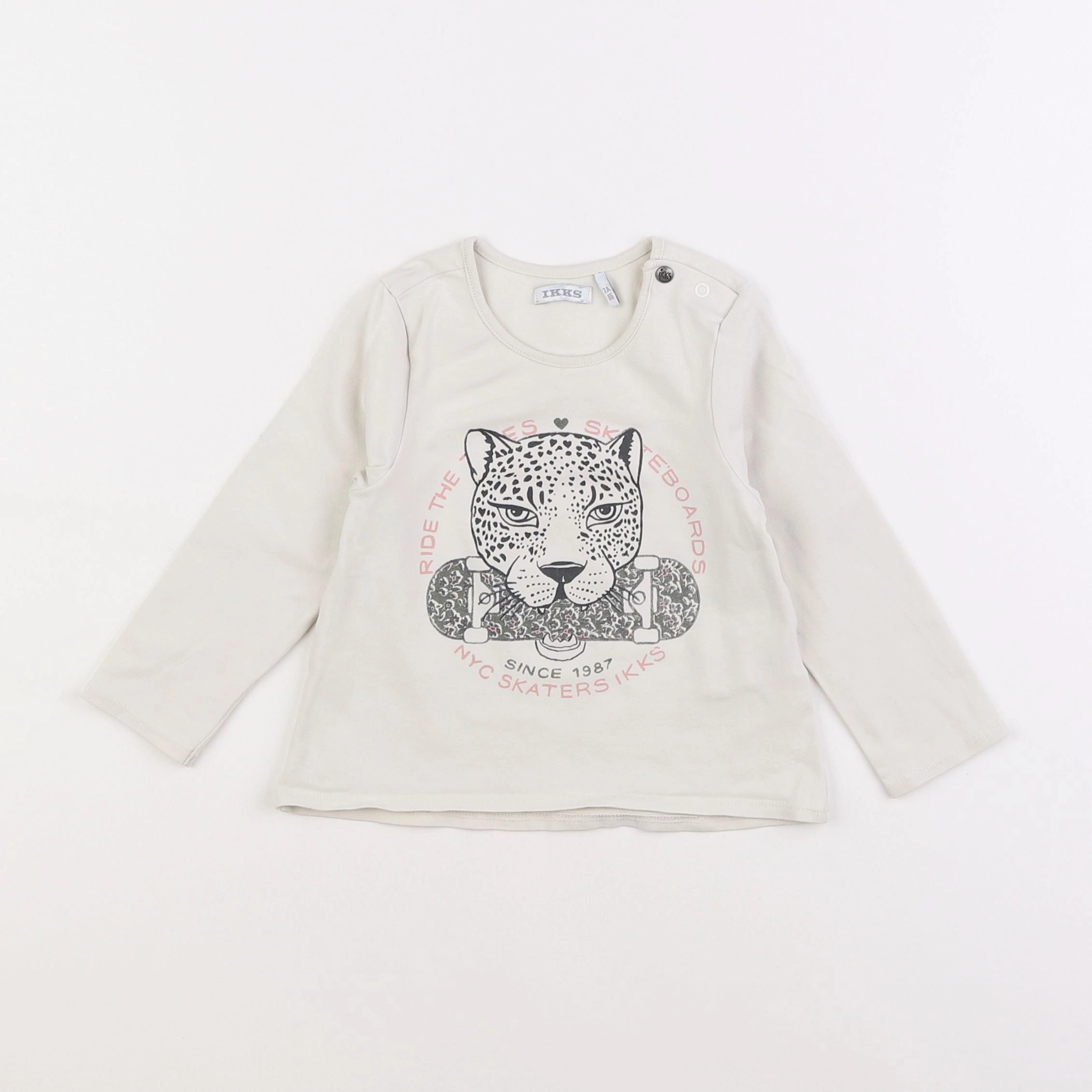 IKKS - tee-shirt beige - 2 ans