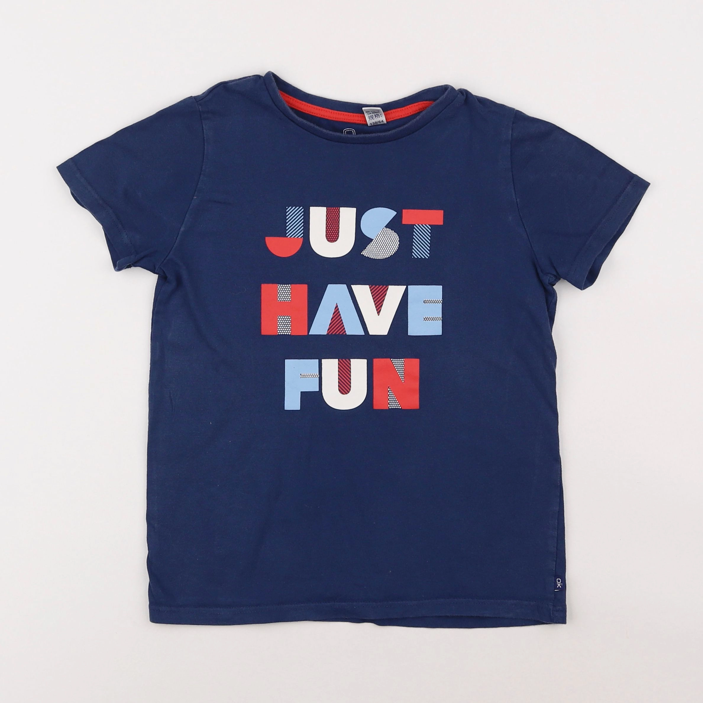 Okaidi - tee-shirt bleu - 8 ans