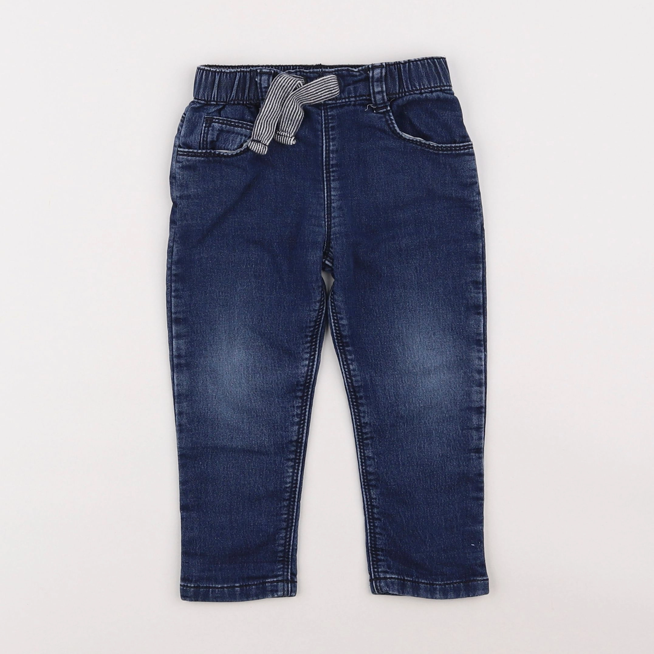 Petit Bateau - pantalon bleu - 18 mois