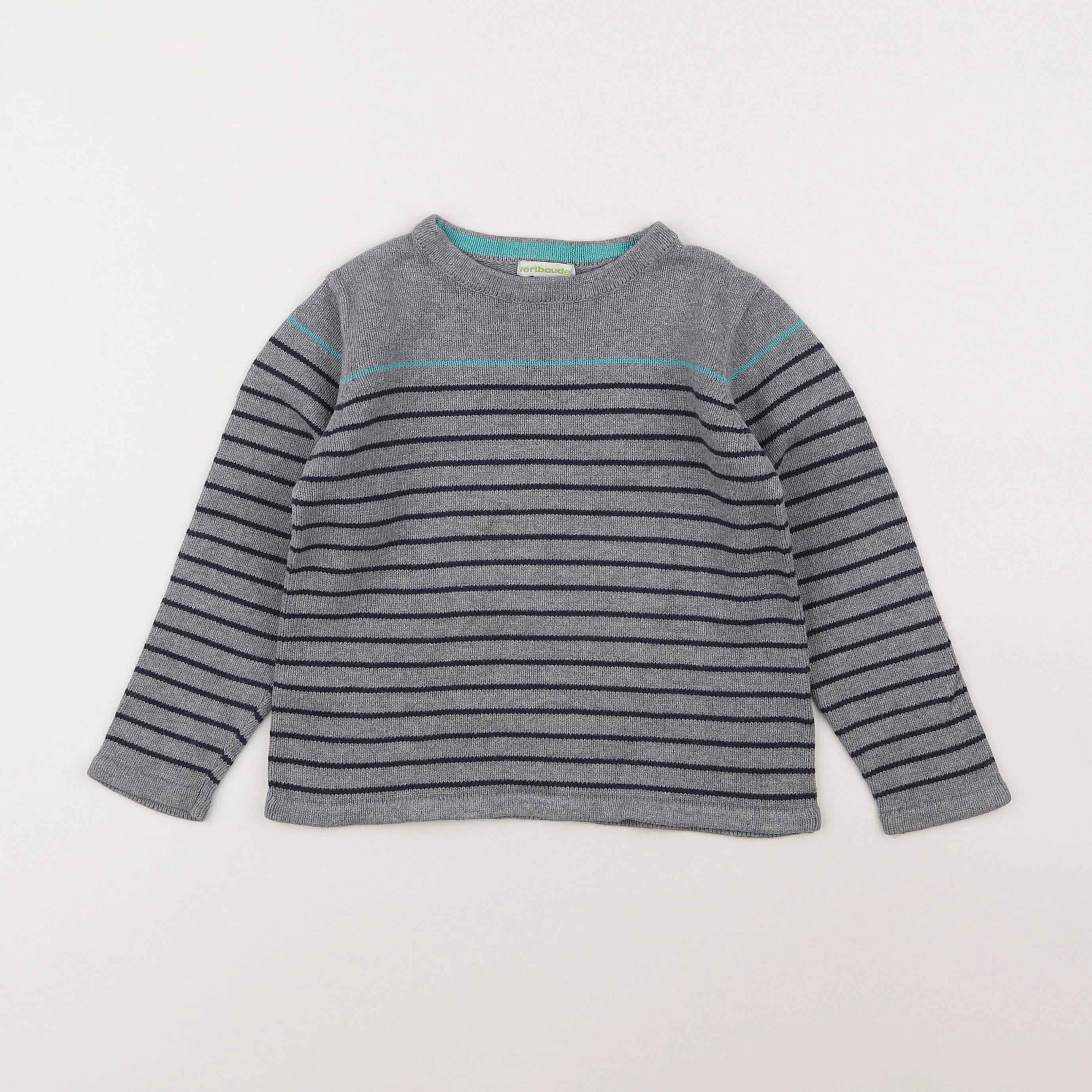 Vertbaudet - pull gris - 5 ans