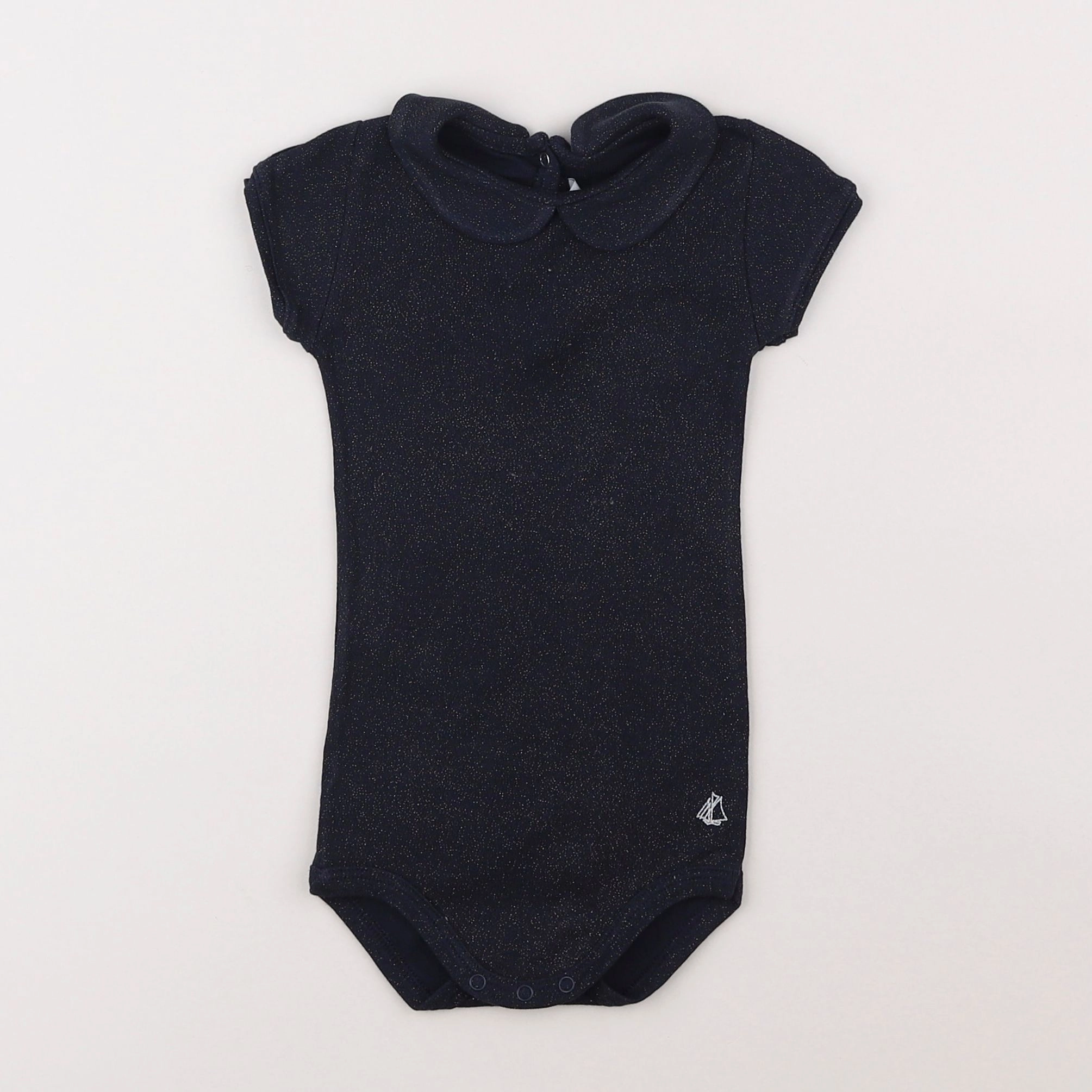 Petit Bateau - body à col bleu, or - 18 mois