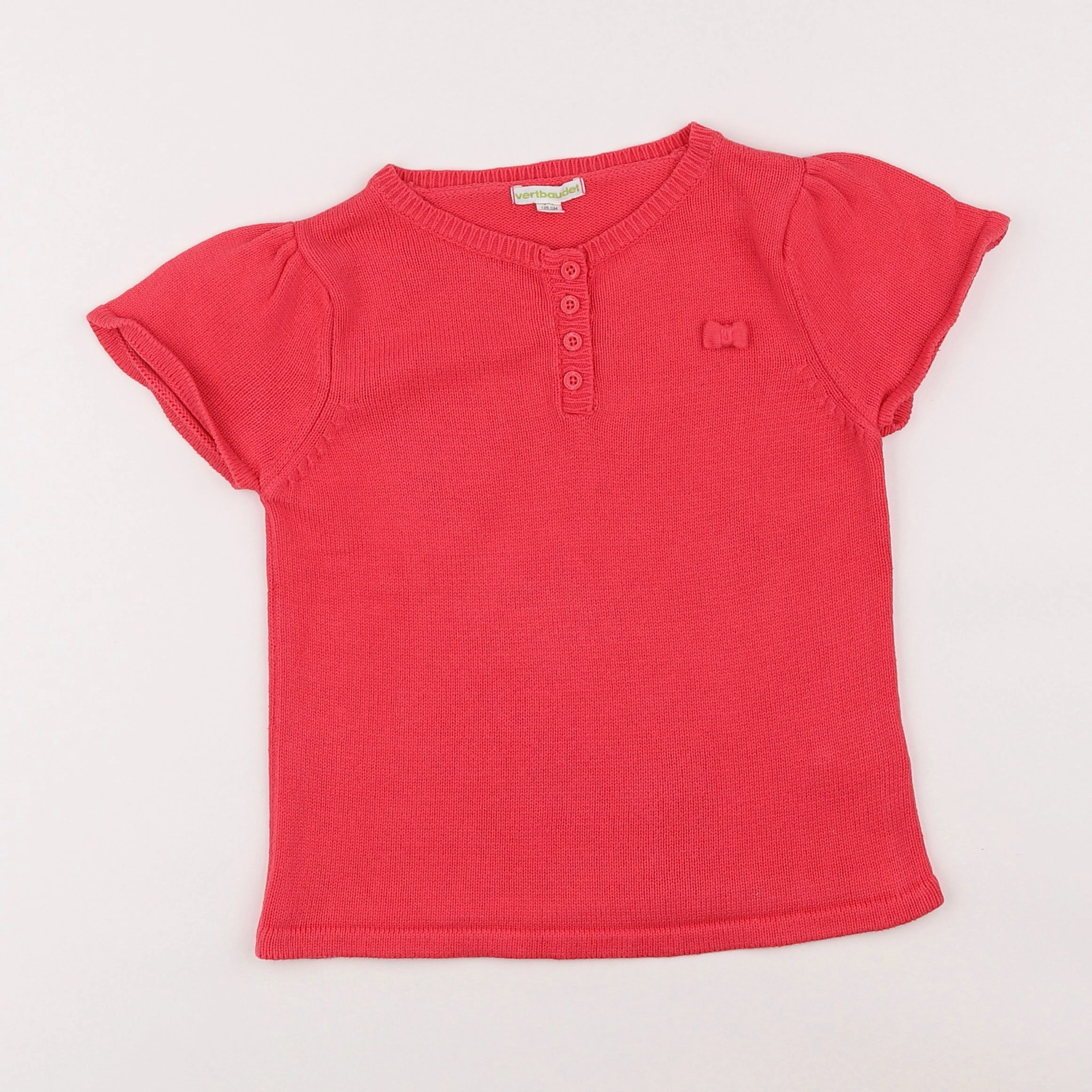 Vertbaudet - tee-shirt rouge - 8 ans