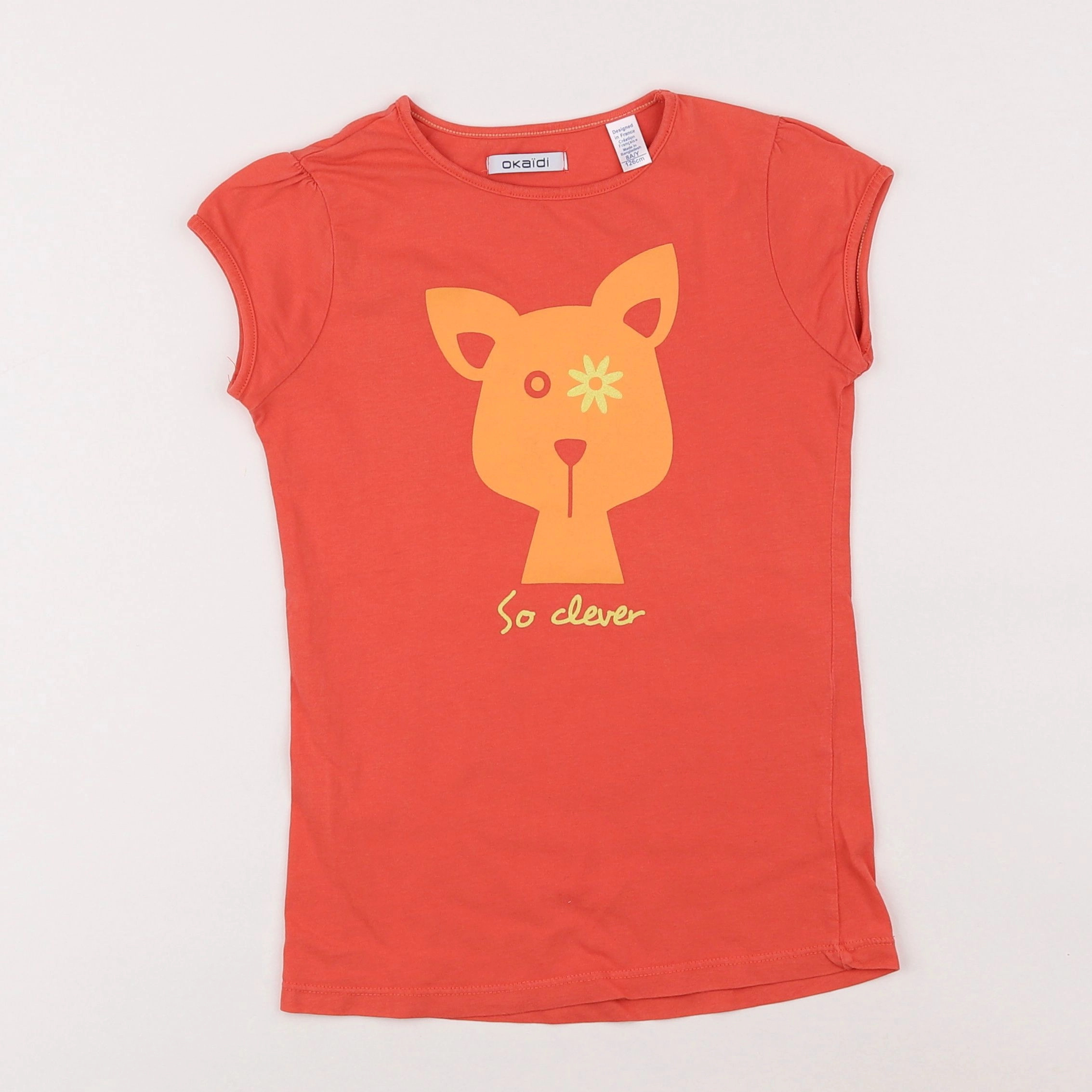 Okaidi - tee-shirt rouge - 8 ans