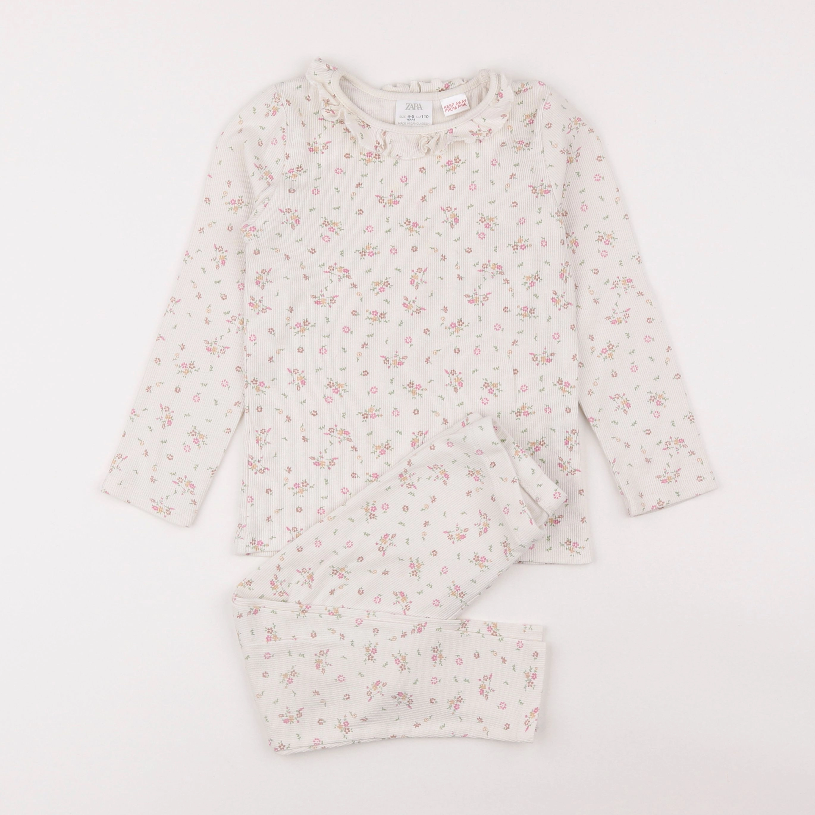 Zara - pyjama coton beige - 4/5 ans