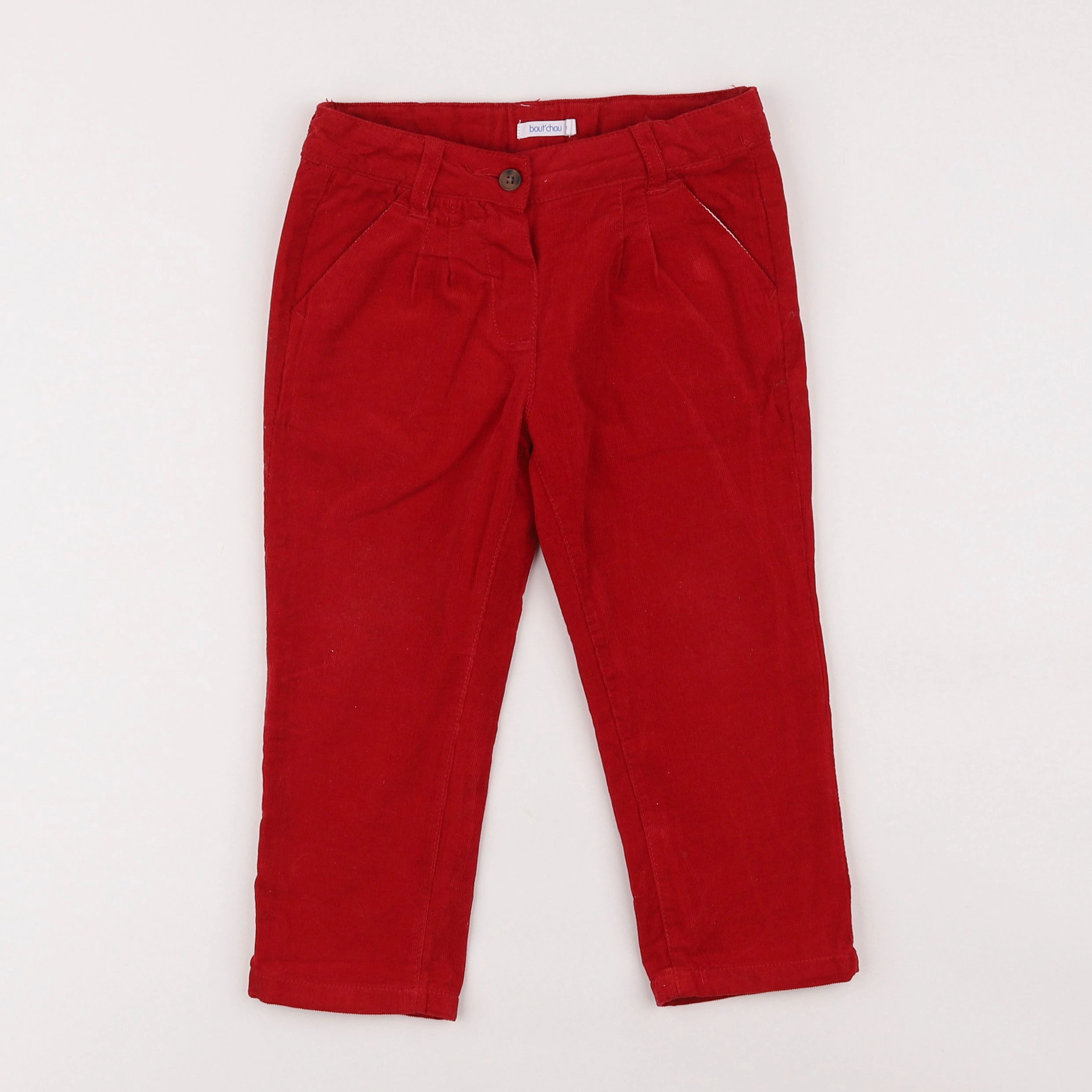 Boutchou - pantalon doublé rouge - 2 ans