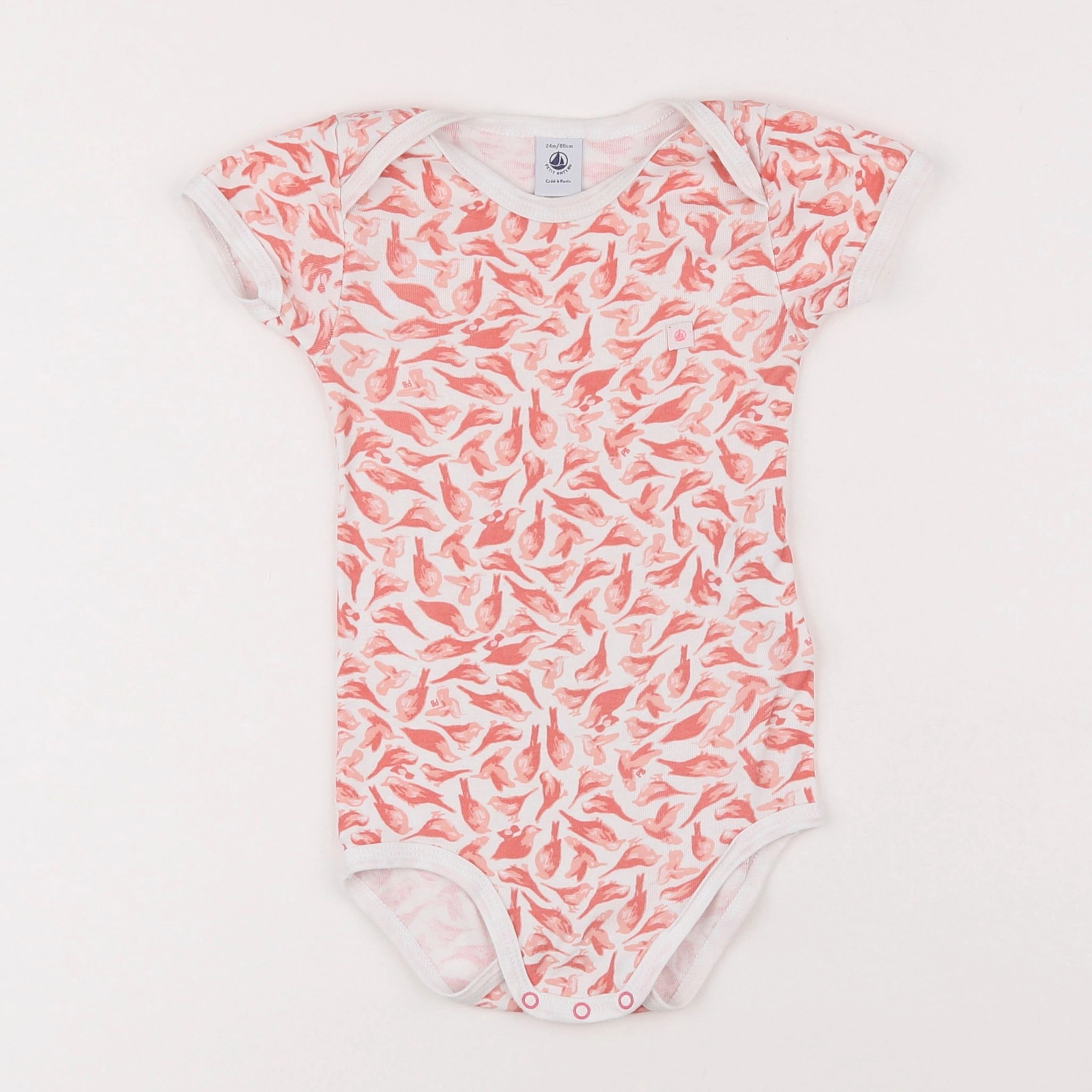 Petit Bateau - body rose - 2 ans