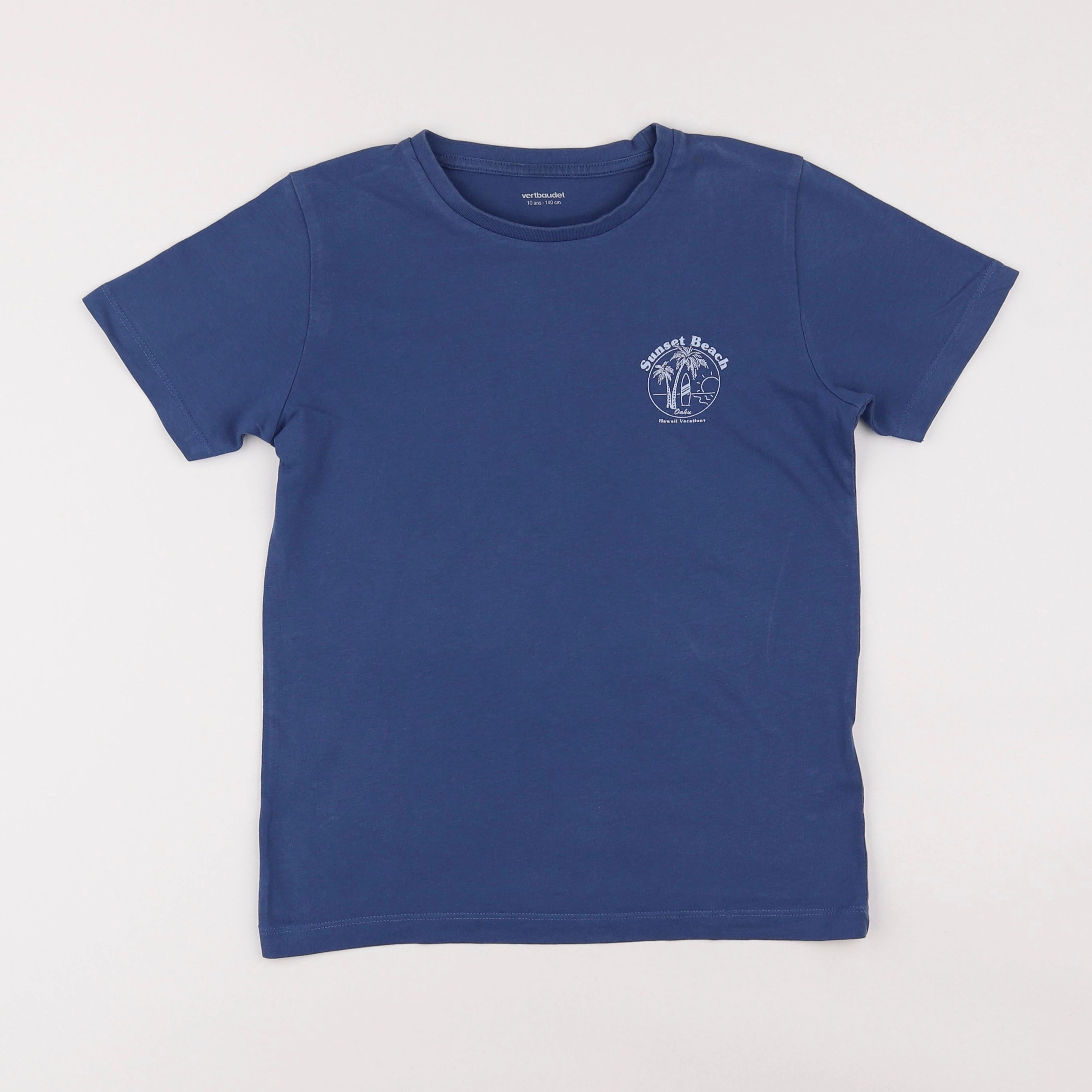 Vertbaudet - tee-shirt bleu - 10 ans