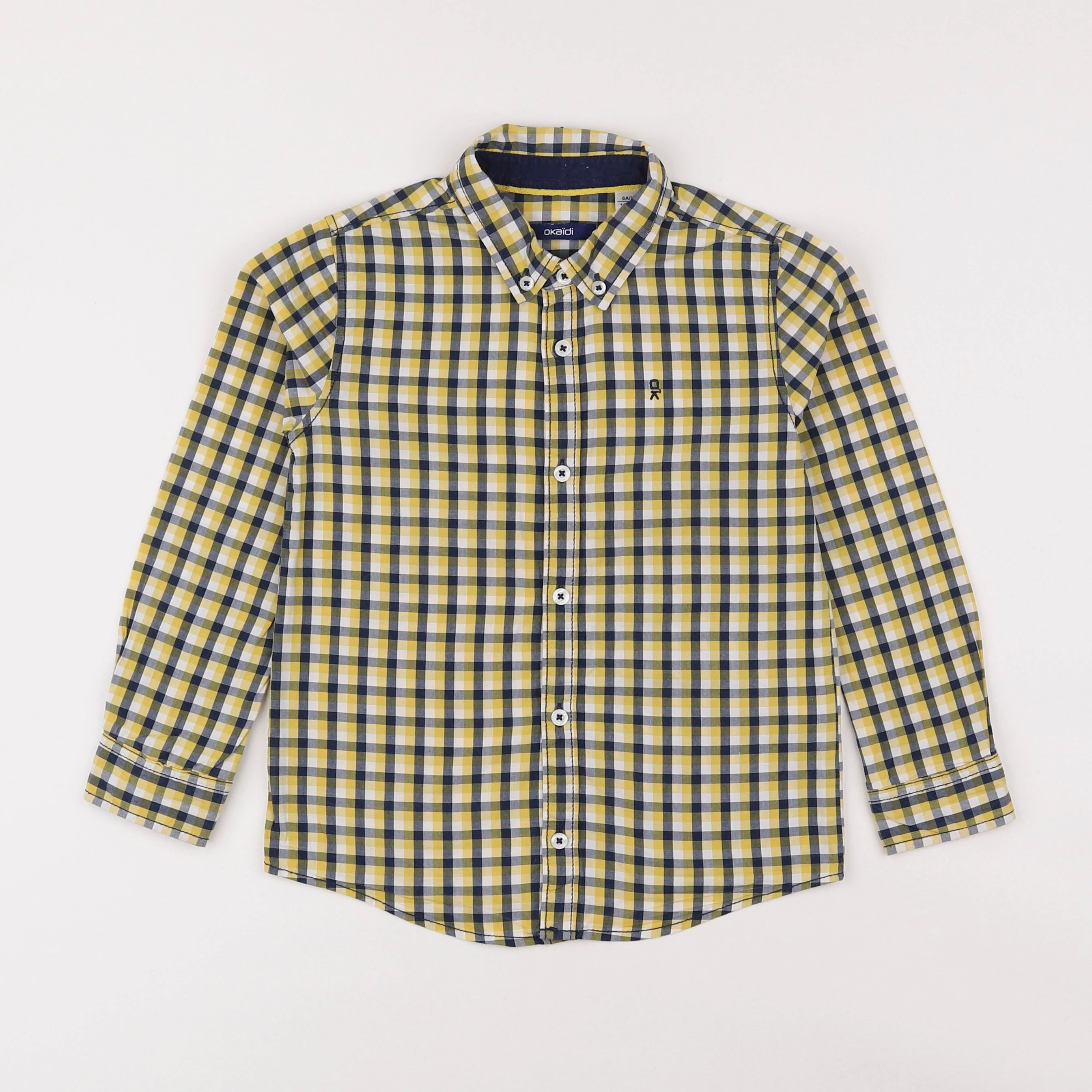 Okaidi - chemise jaune, bleu - 6 ans