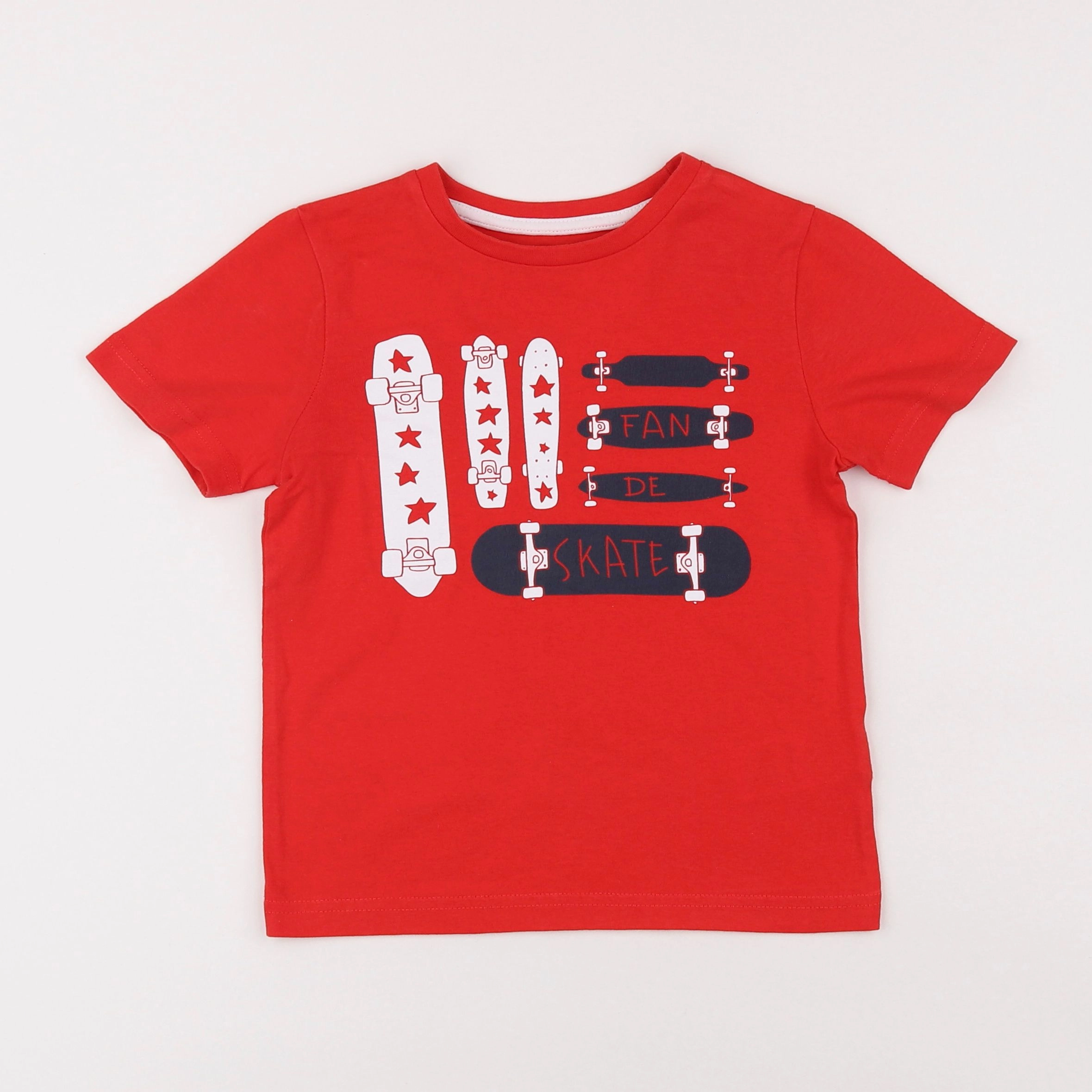 Vertbaudet - tee-shirt rouge - 5 ans